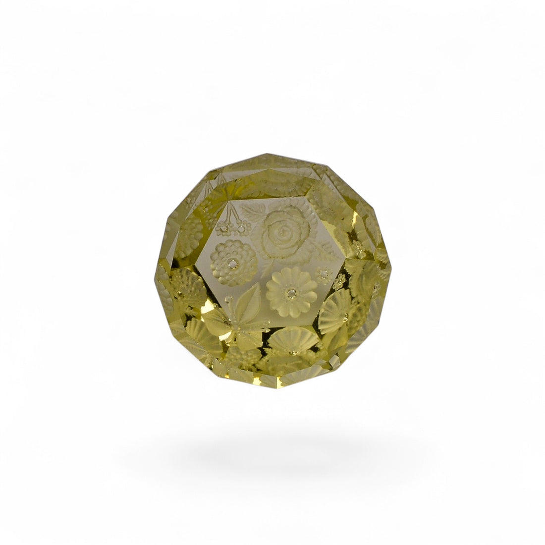 Natural Lemon Quartz Octagon Shape Carved Loose Gemstone For Making Jewelry 23 Ct.18X18X9mm Y-10641