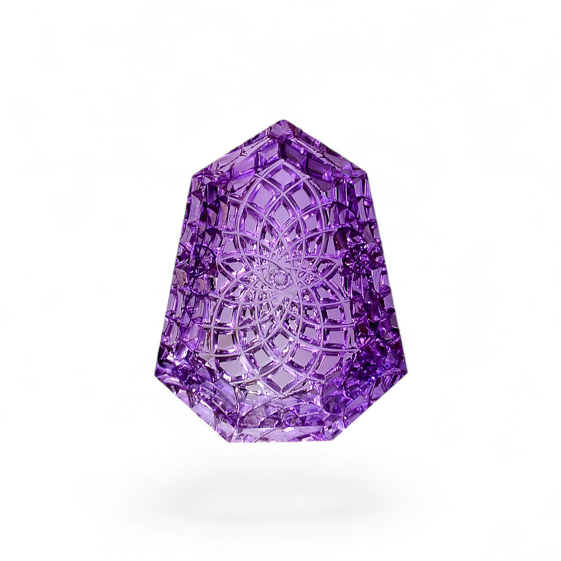 Natural Amethyst Fancy Shape Carved Loose Gemstone For Making Jewelry 19 Ct.22X17X7mm Y-10645