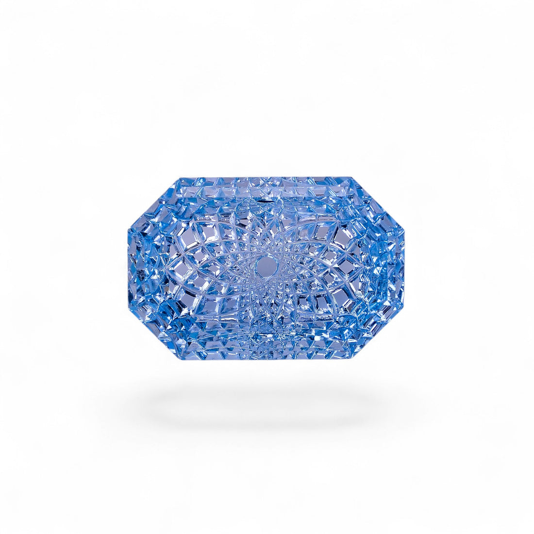 Natural Blue Topaz Fancy Shape Carved Loose Gemstone For Making Jewelry 45.5 Ct. 27X17X8 mm Y-10647