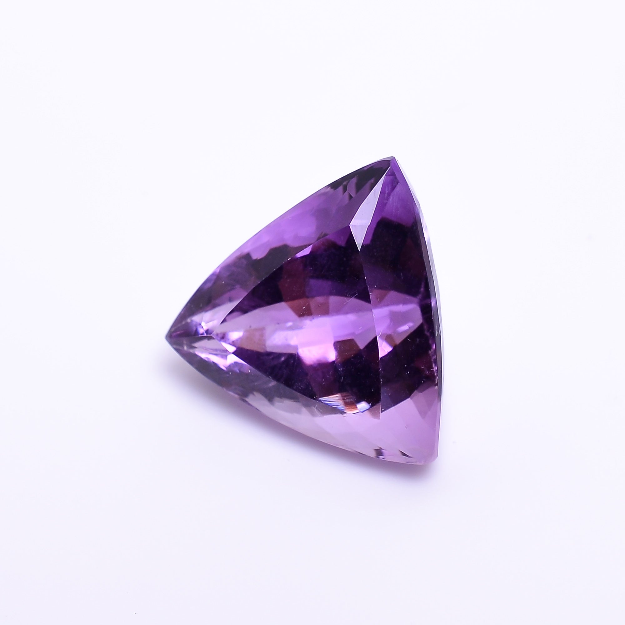 natural amethyst trillion shape facit cut stone non heated loose gemstone