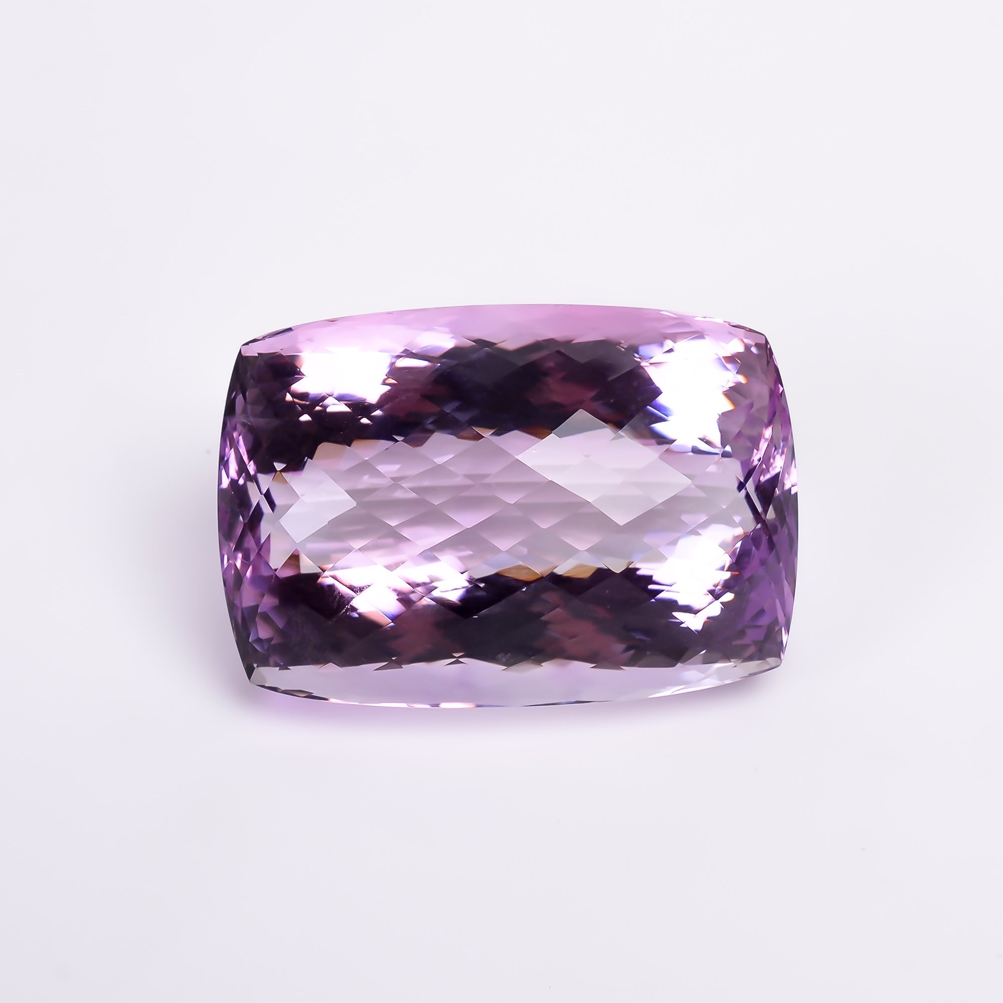 natural pink amethyst radiant shape faceted 