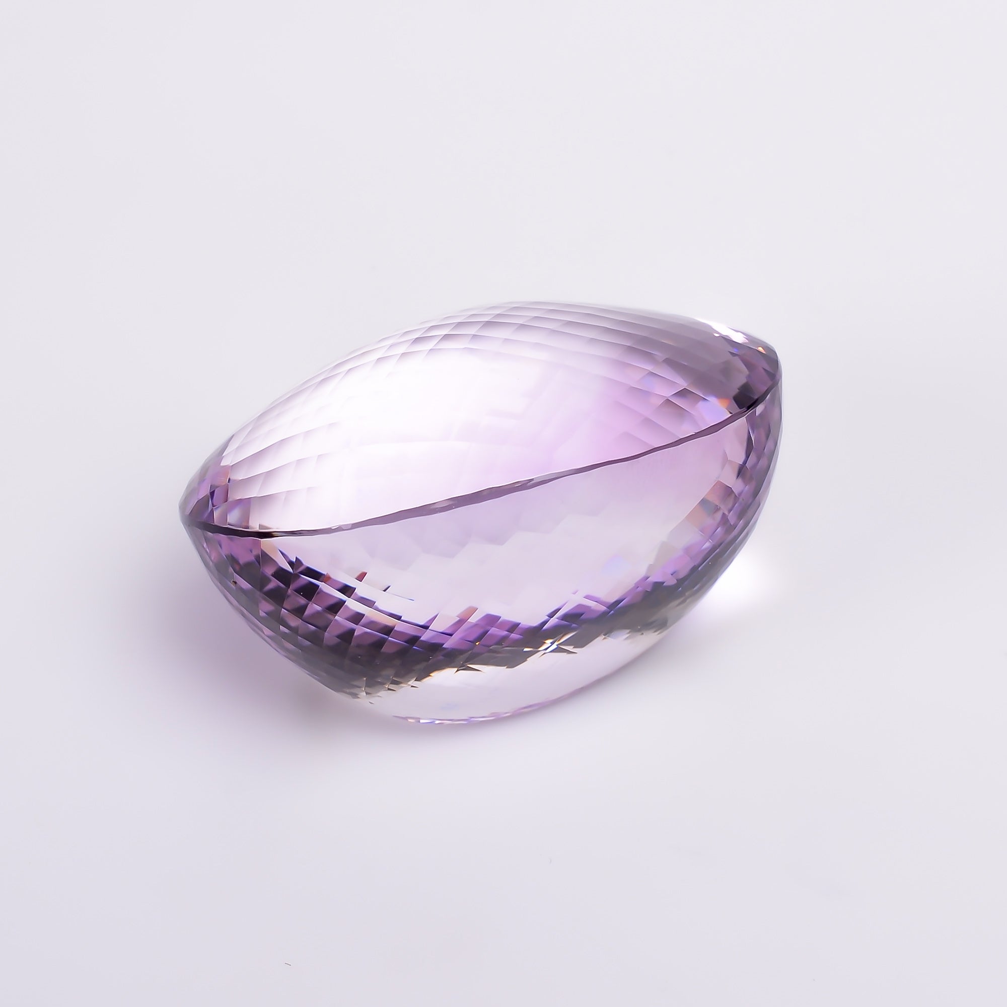 natural pink amethyst oval shape faceted