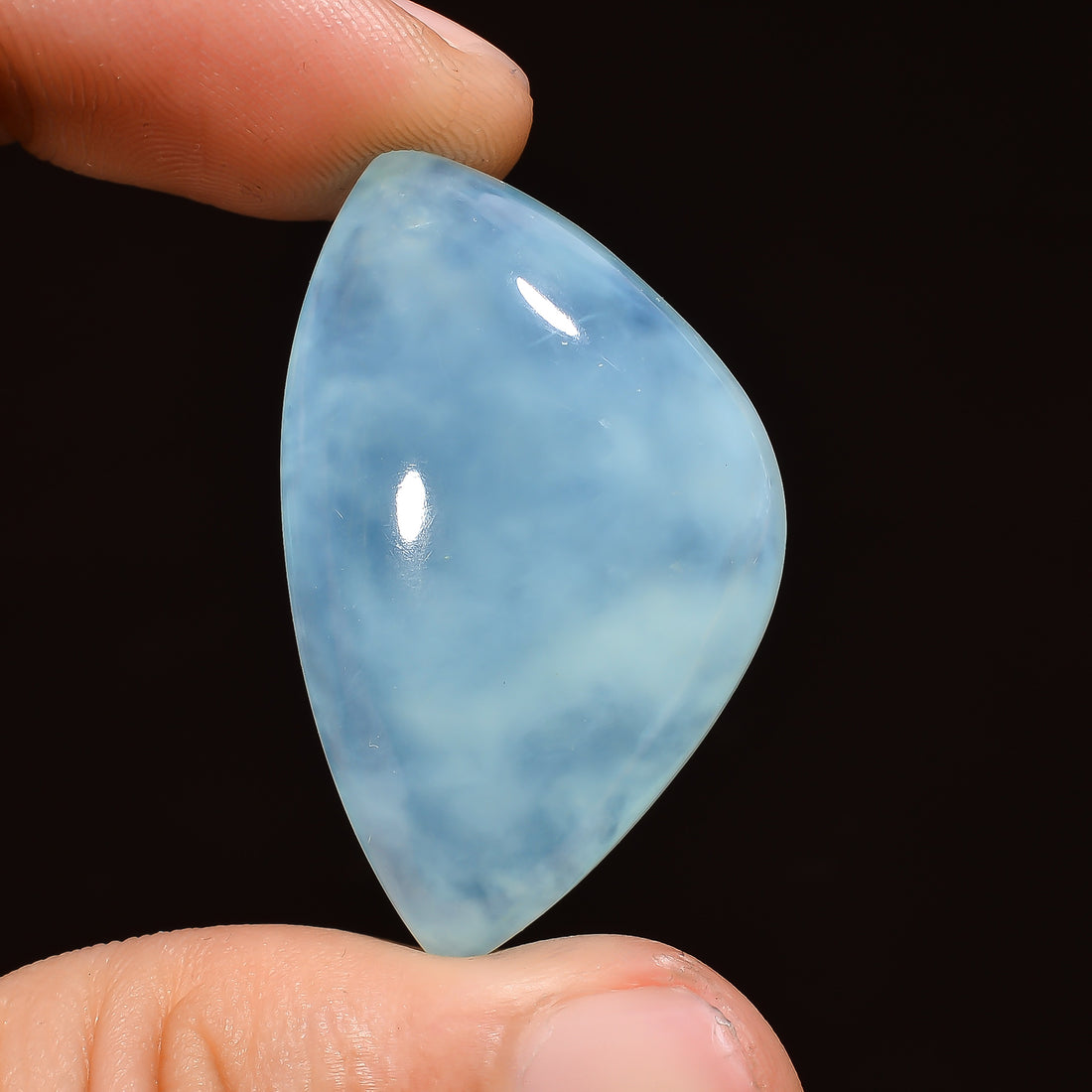 Natural Blue Opalite Fancy Shape Cabochon Loose Gemstone For Making Jewelry 32.5 Ct. 36X22X8 mm Y-3001
