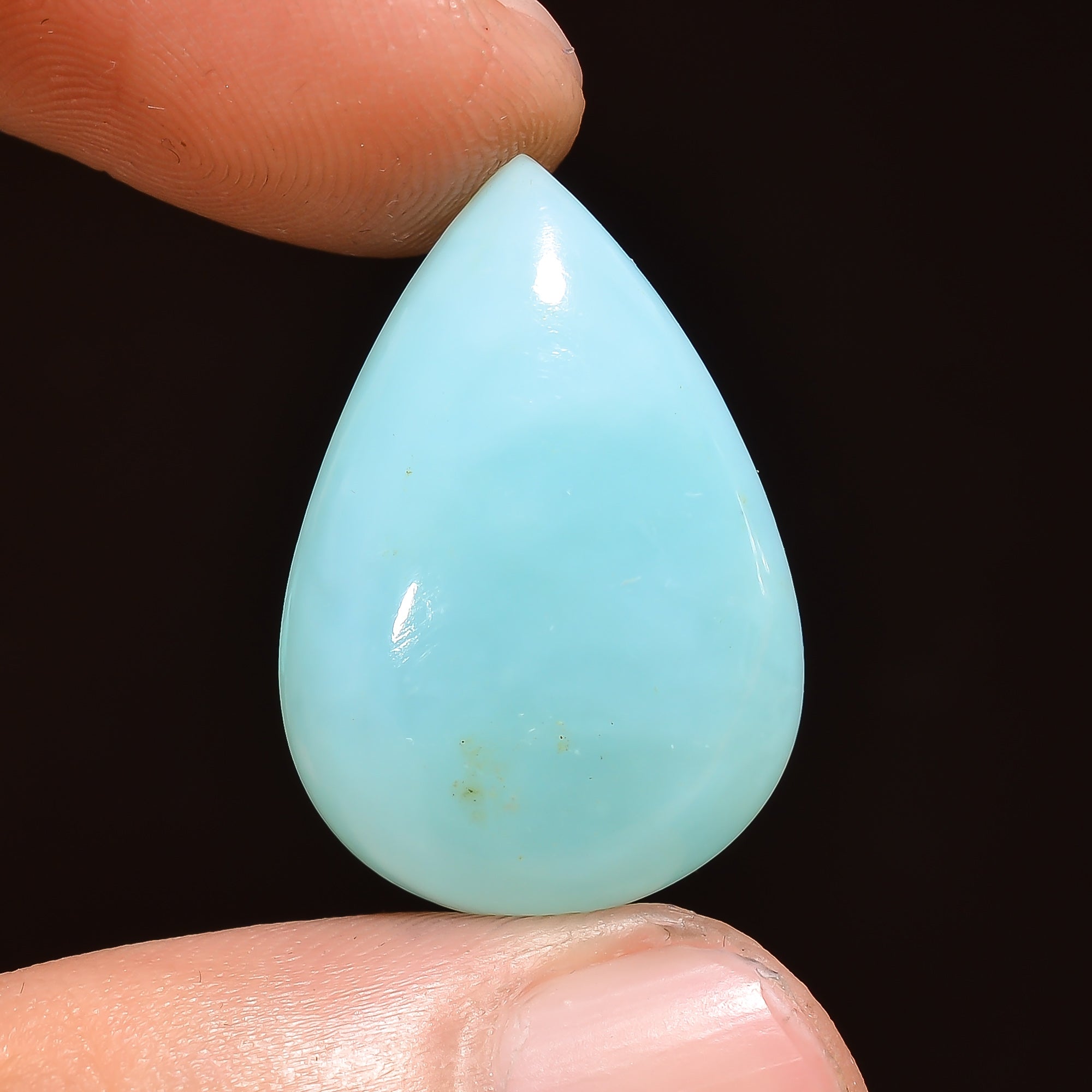 Natural Blue Opalite Pear Shape Cabochon Loose Gemstone For Making Jewelry 16 Ct. 23X16X8 mm Y-3004