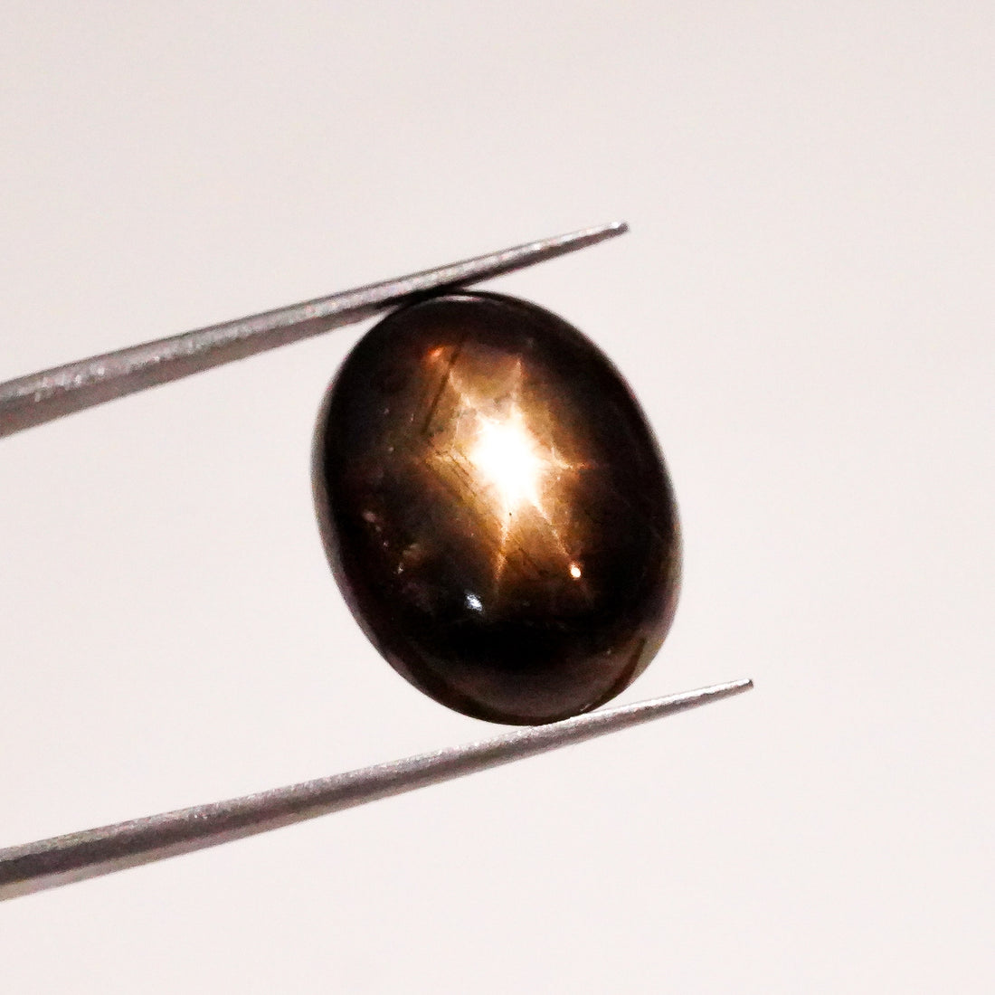 Natural Black Star Sapphire Oval Shape Cabochon Loose Gemstone For Making Jewelry 20.5 Ct. 18X14X8 mm Y-3630