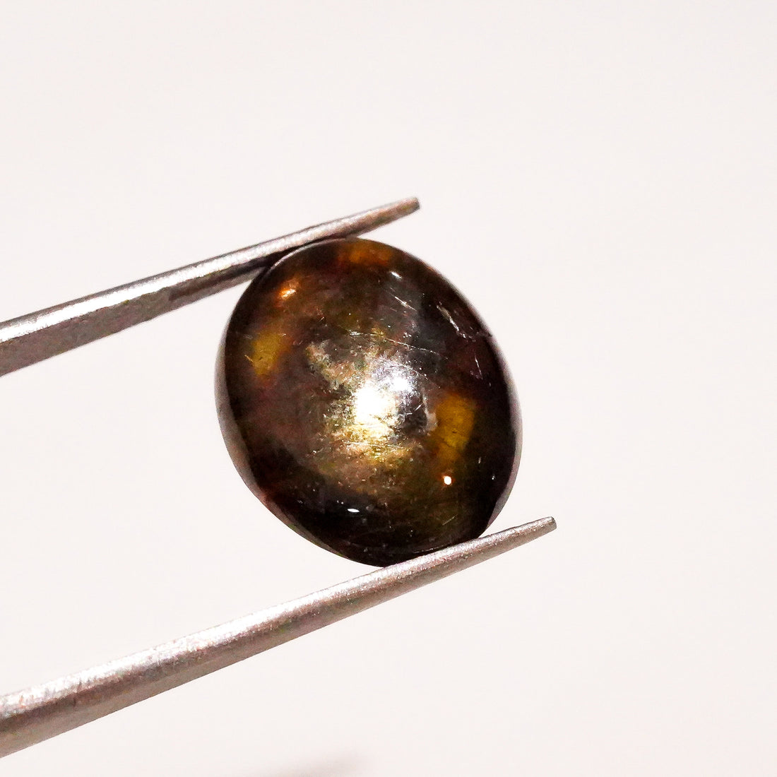 Natural Black Star Sapphire Oval Shape Cabochon Loose Gemstone  For Making Jewelry 9 Ct. 13X11X5 mm Y-3639