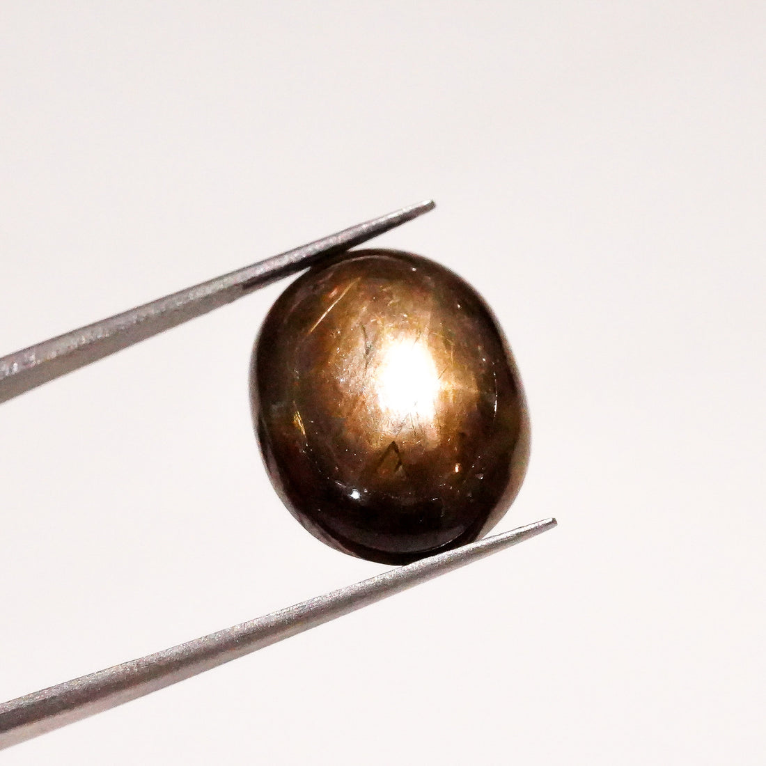 Natural Black Star Sapphire Oval Shape Cabochon Loose Gemstone  For Making Jewelry 15.5 Ct. 16X13X6mm Y-3641