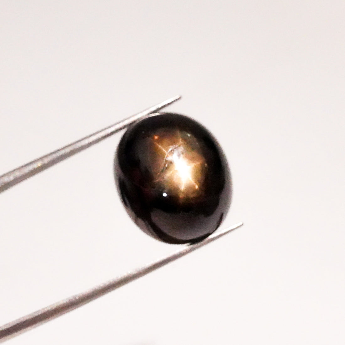 Natural Black Star Sapphire Oval Shape Cabochon Loose Gemstone For Making Jewelry 20.5 Ct. 16X13X9 mm Y-3642