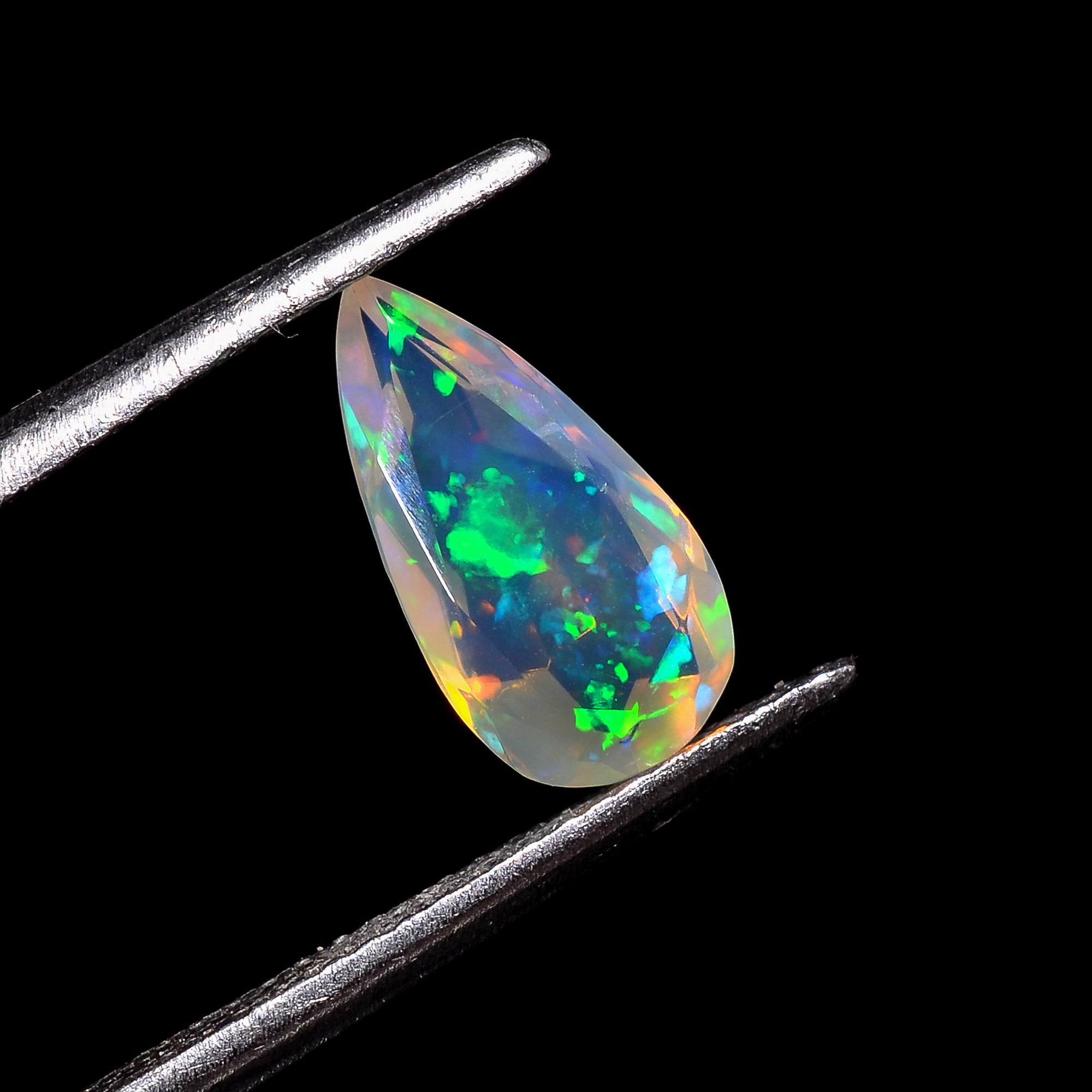 Ethiopian Opal Pear Shape Cut Stone natural loose gemstone  1 Ct. 11X6X4 mm Y-7196
