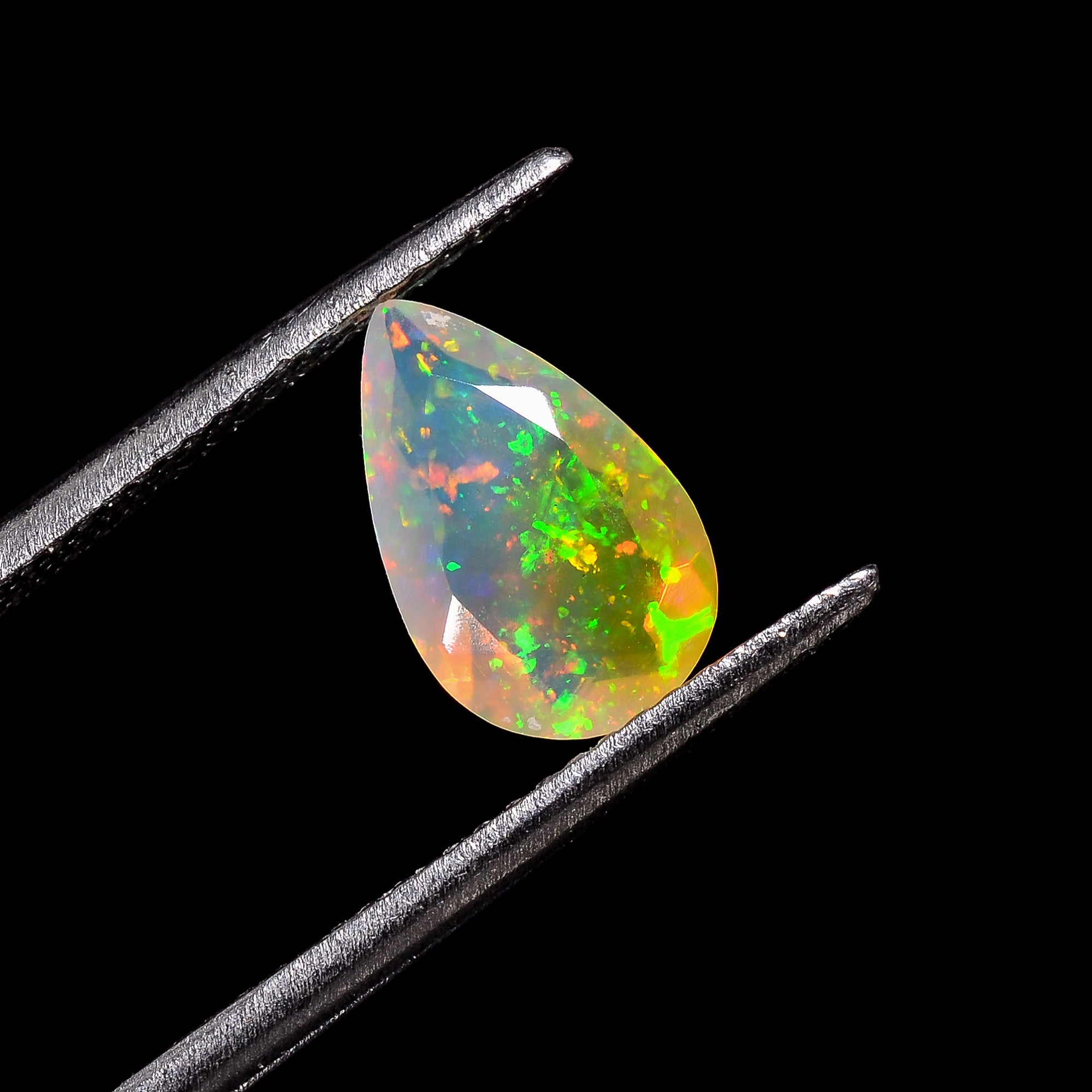 Ethiopian Opal Pear Shape Cut Stone natural loose gemstone  1.1 Ct. 10X7X4 mm Y-7209