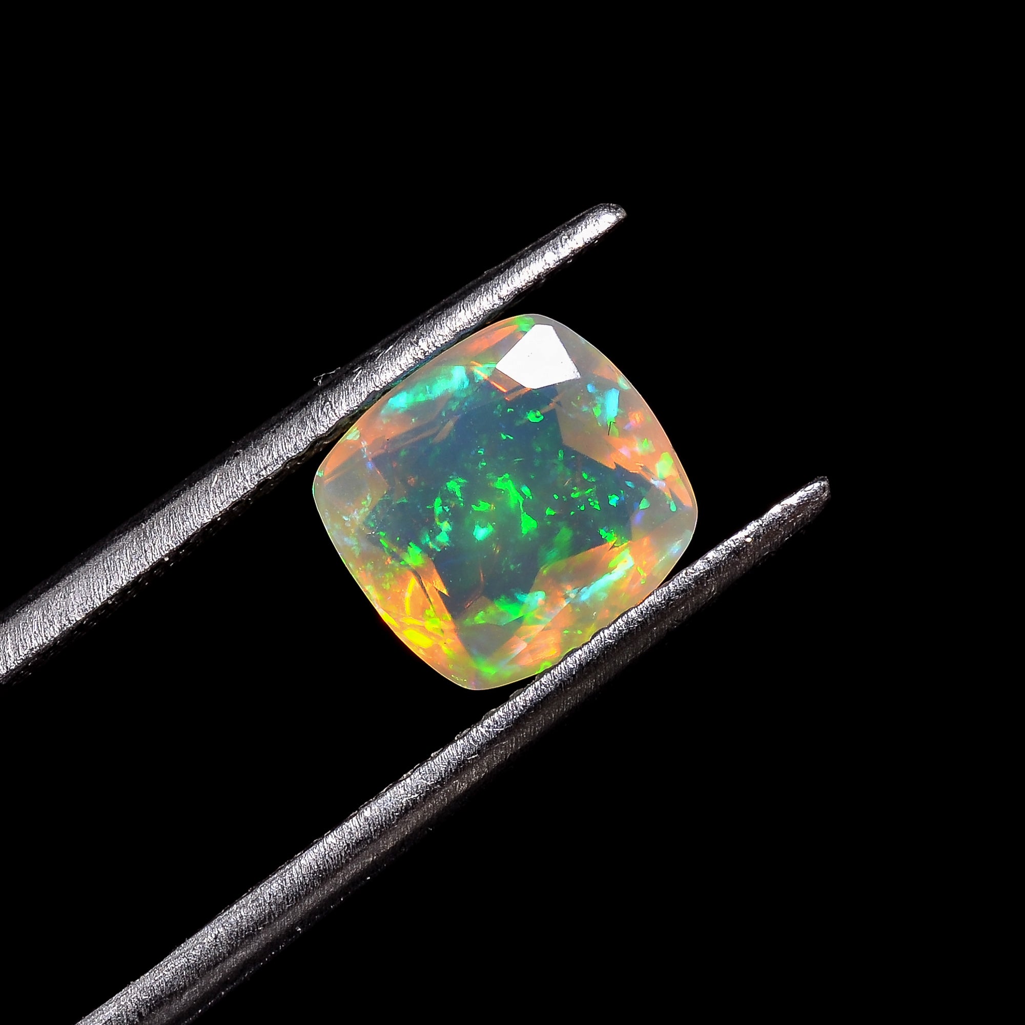 Ethiopian Opal Cushion Shape Cut Stone natural loose gemstone 1.55 Ct. 8X8X6 mm Y-7225