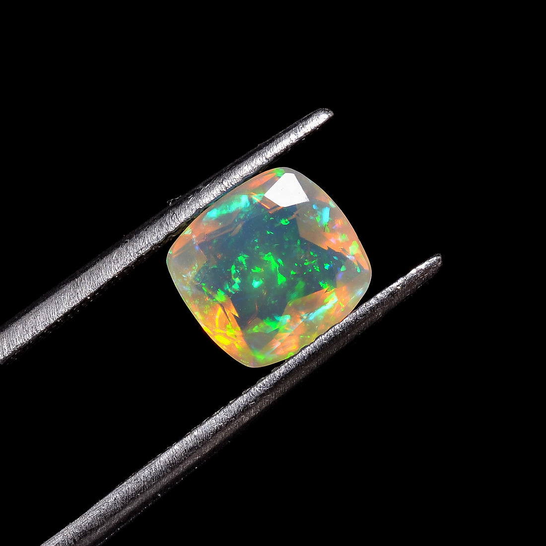 Ethiopian Opal Cushion Shape Cut Stone natural loose gemstone 1.55 Ct. 8X8X6 mm Y-7225