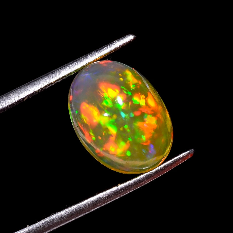 Ethiopian Opal Natural Oval Shape Cabochon Loose Gemstone
