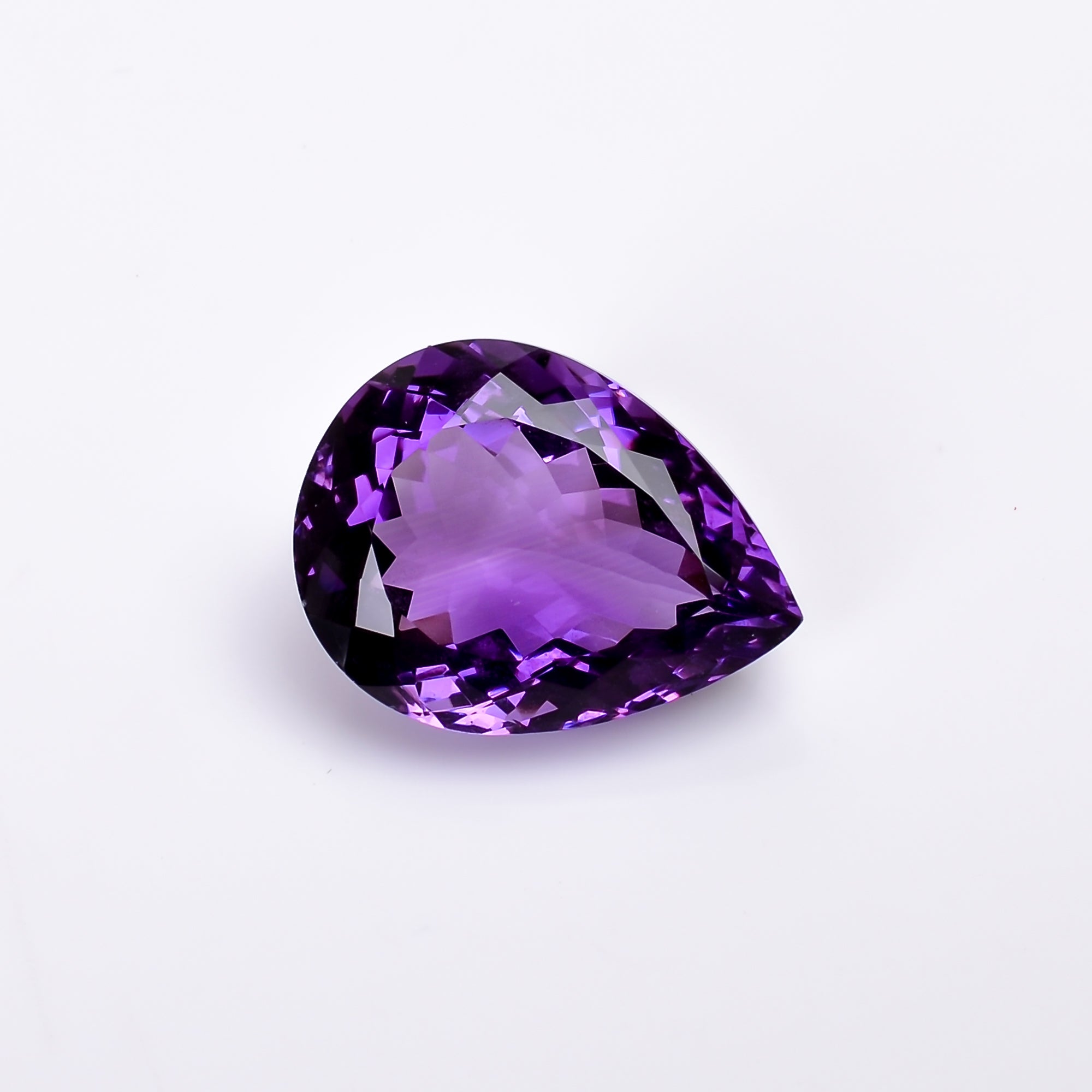 natural amethyst pear shape cut stone loose gemstone