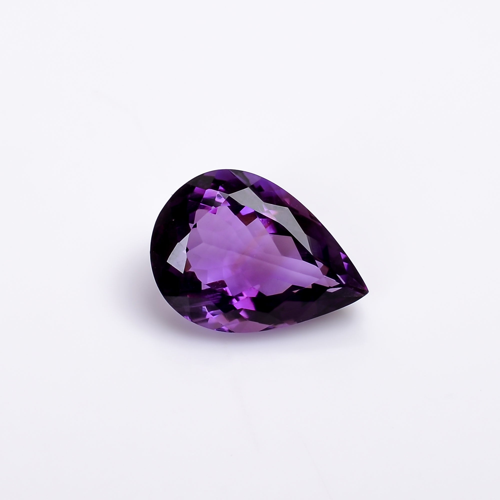 natural amethyst pear shape cut stone loose gemstone