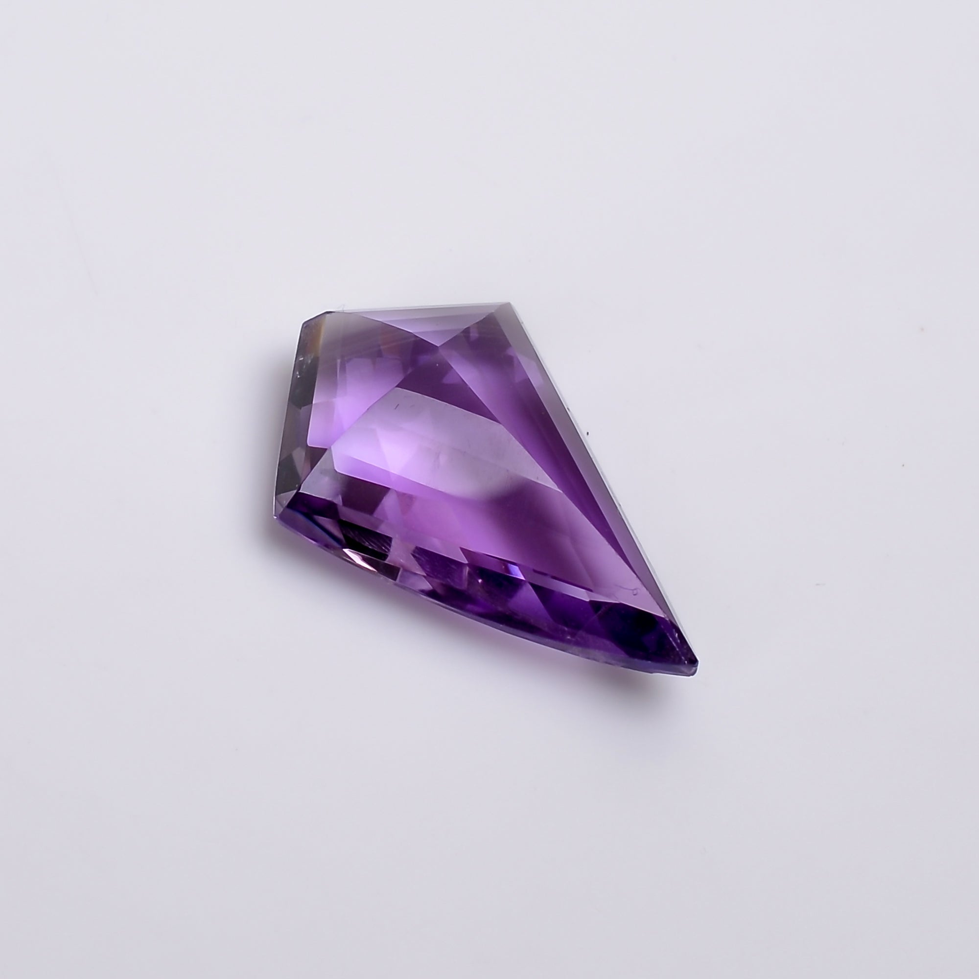 natural amethyst shield shape faceted loose gemstone