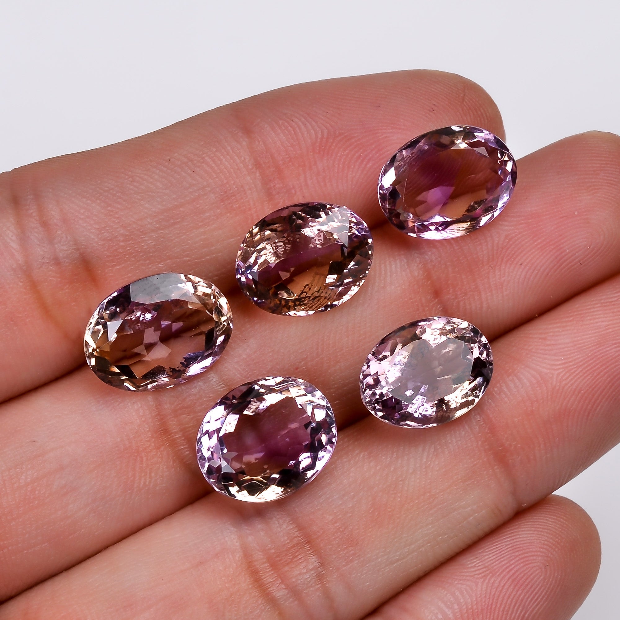 natural ametrine oval shape cut stone loose gemstone