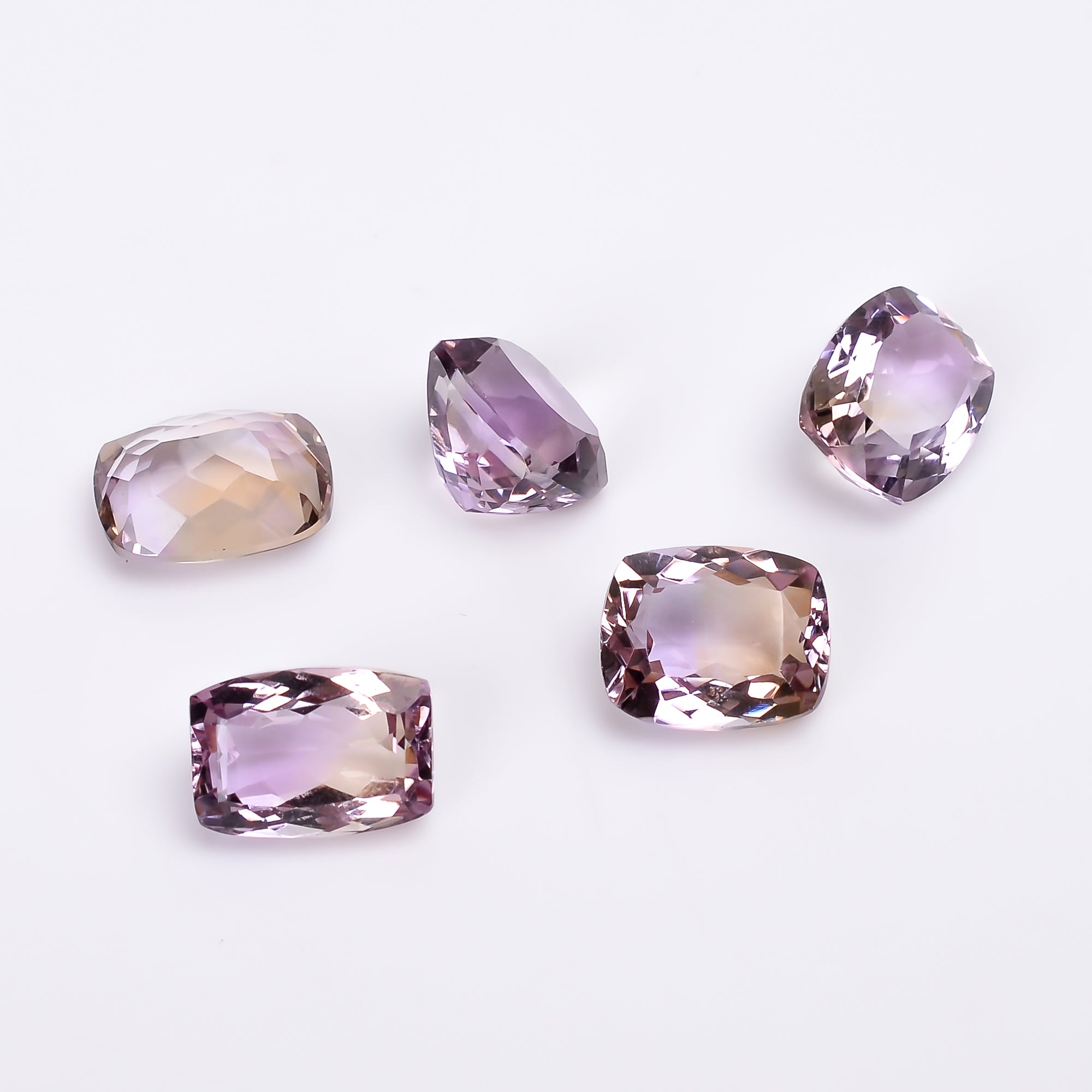 natural ametrine radiant shape cut stone loose gemstone