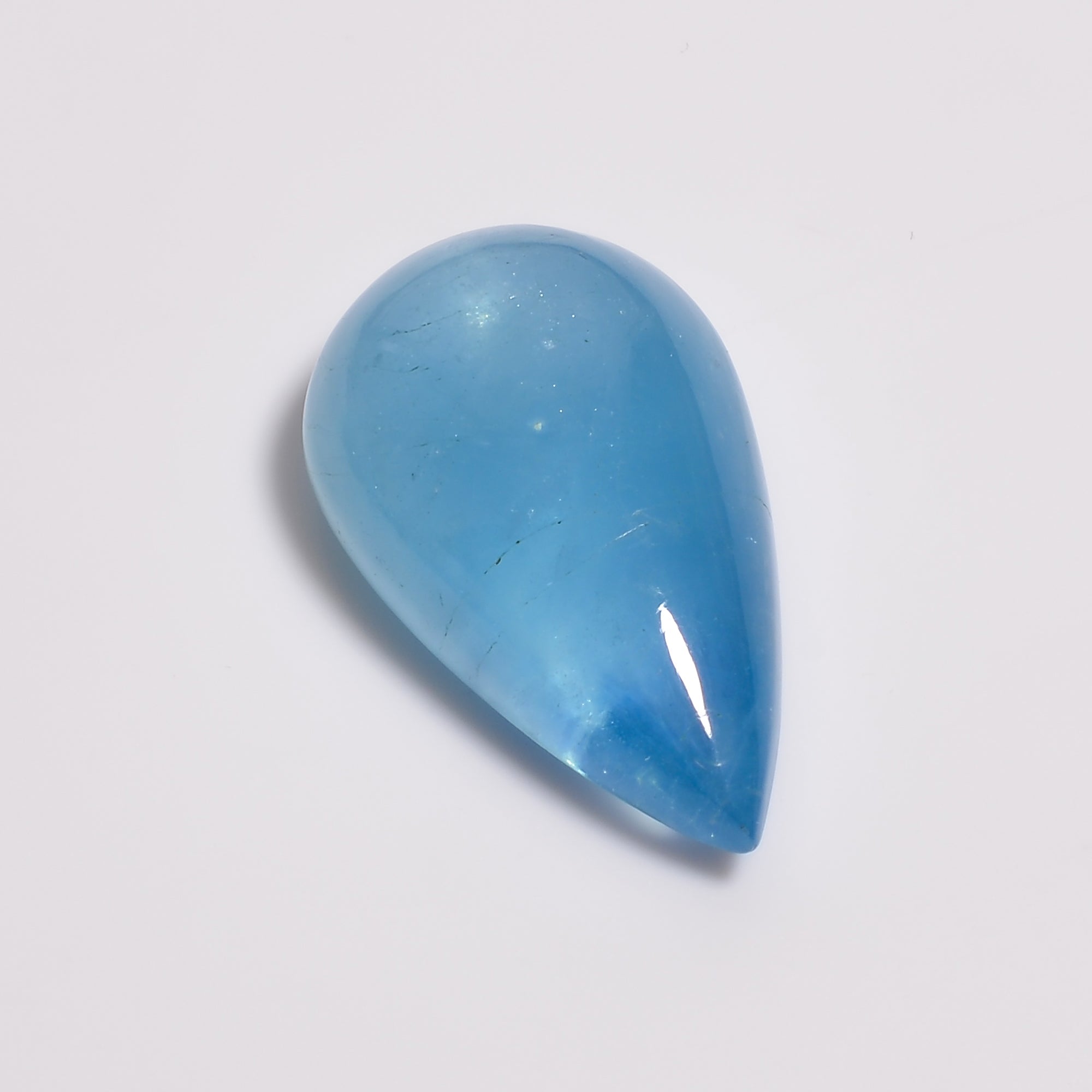 natural aquamarine pear shape cabochon loose gemstone