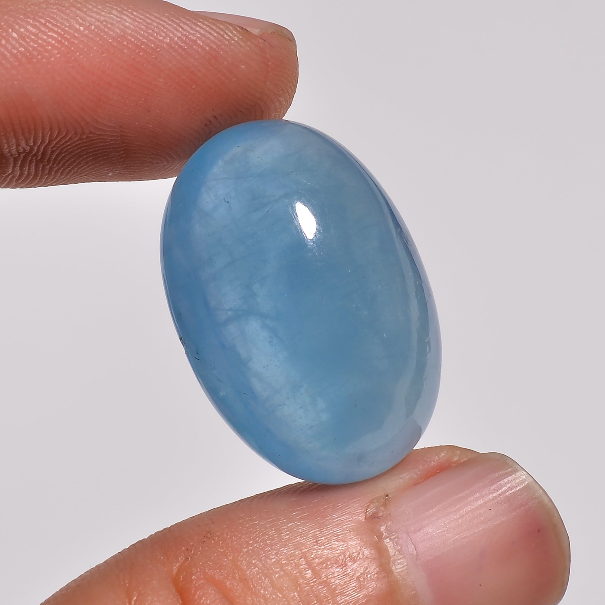 natural aquamarine oval shape cabochon loose gemstone