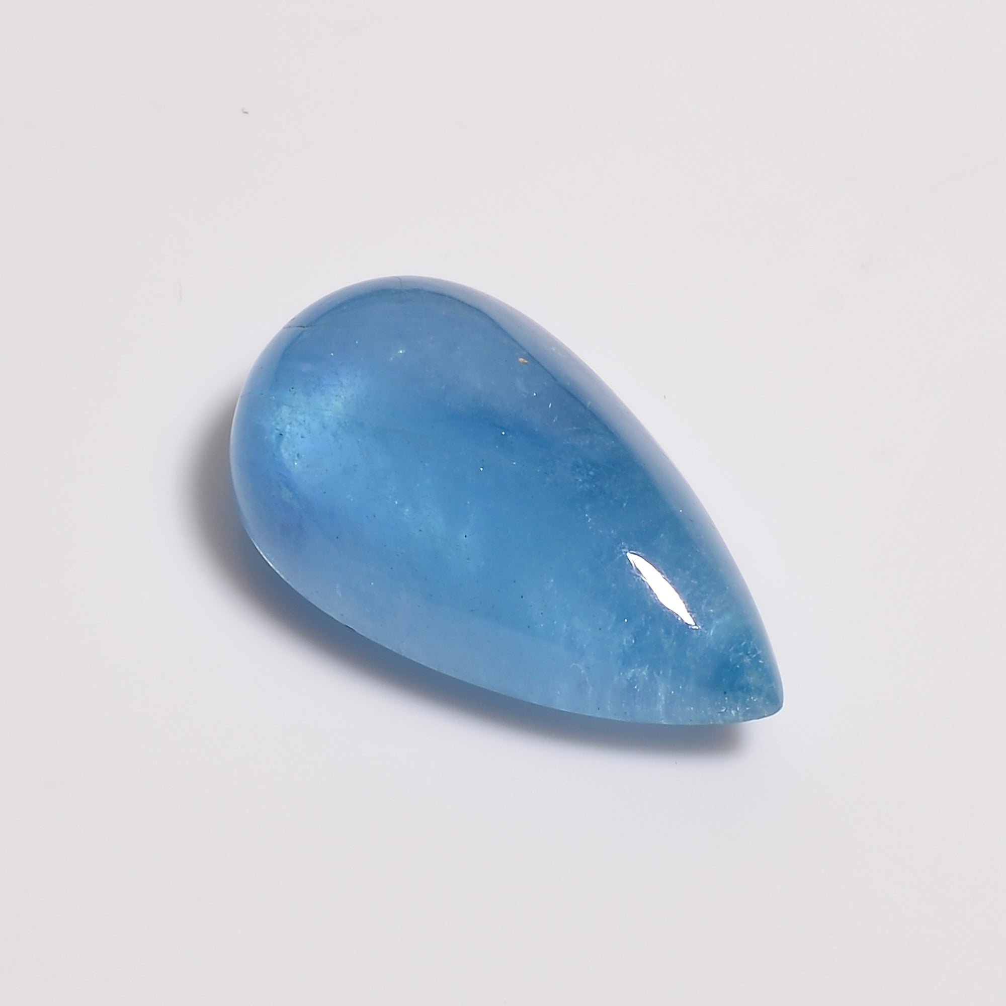 natural aquamarine pear shape cabochon loose gemstone