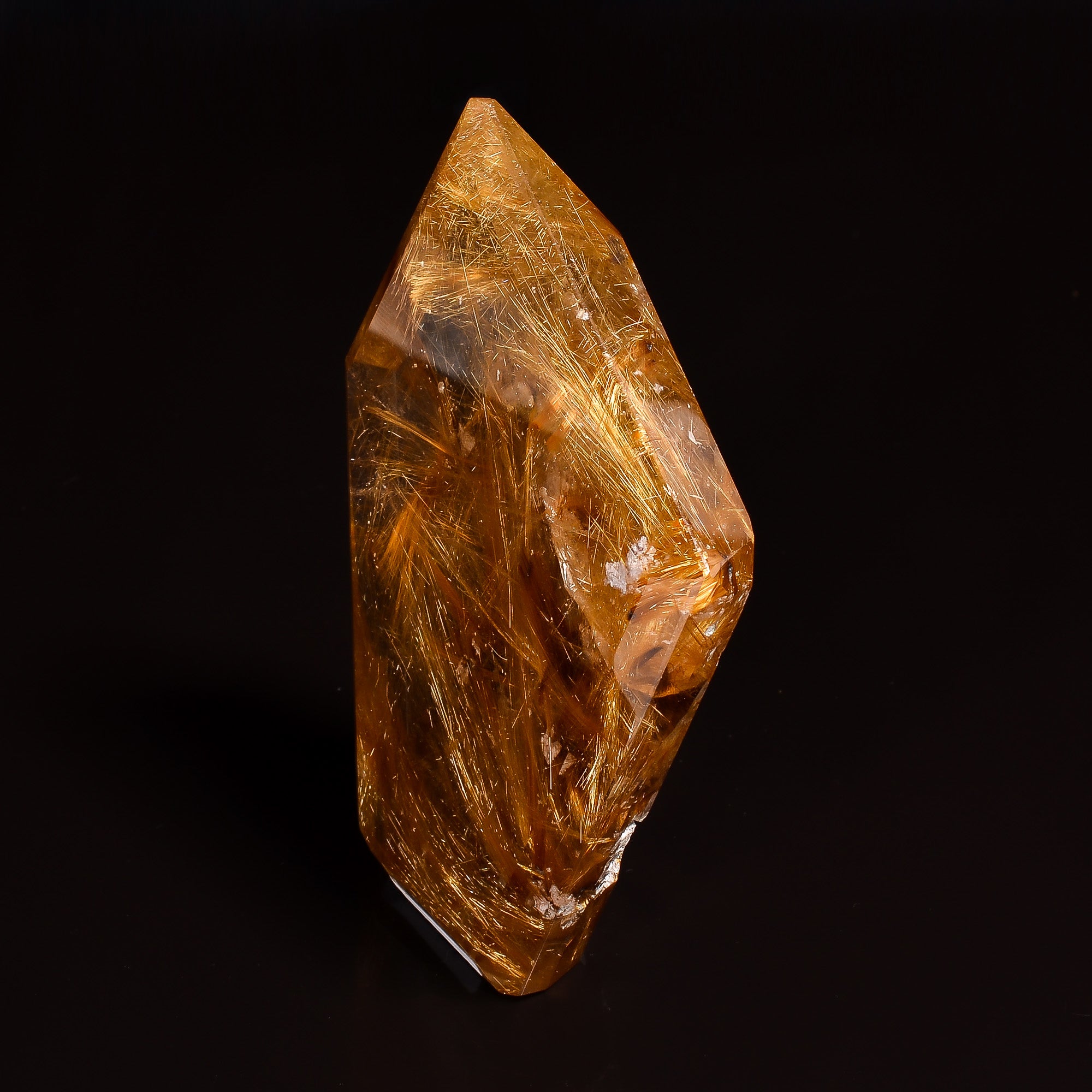 natural golden rutile quartz fancy shape cut stone loose gemstone