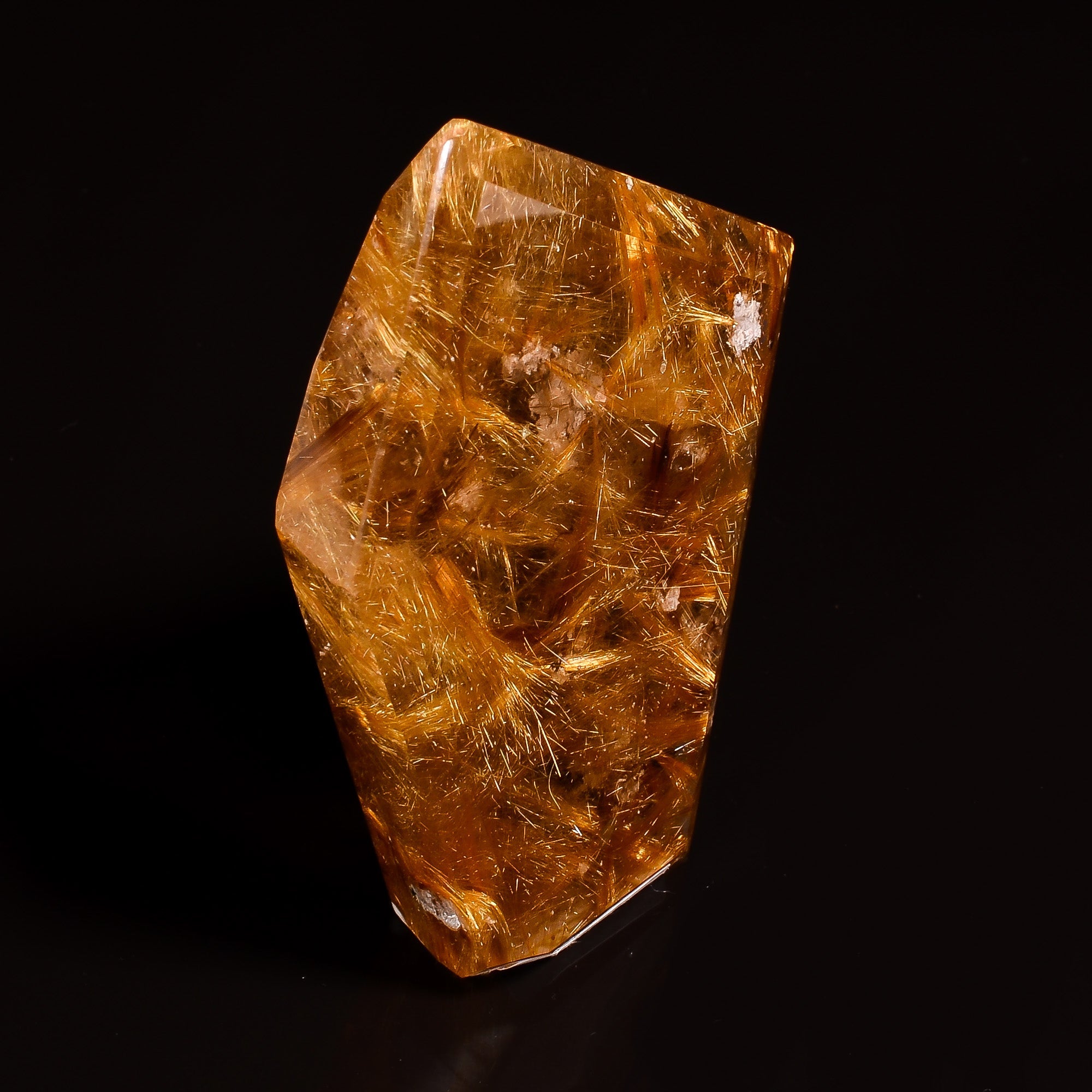 natural golden rutile quartz fancy shape cut stone loose gemstone