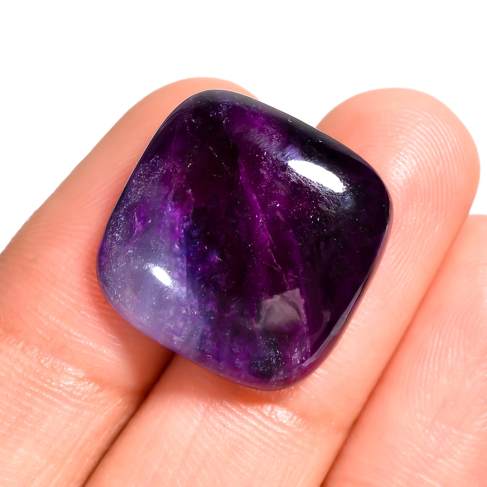 natural sugilite cushion shape cabochon loose gemstone