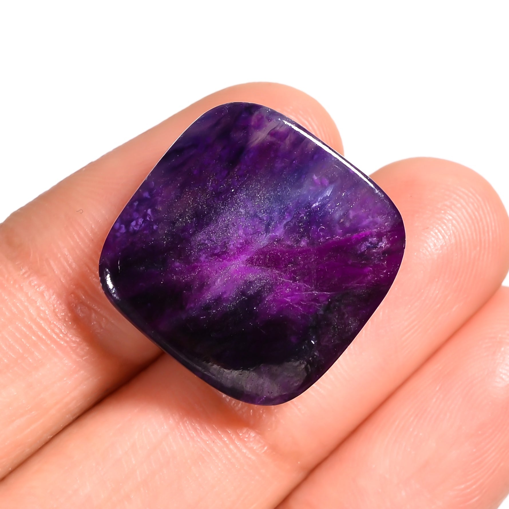 natural sugilite cushion shape cabochon loose gemstone