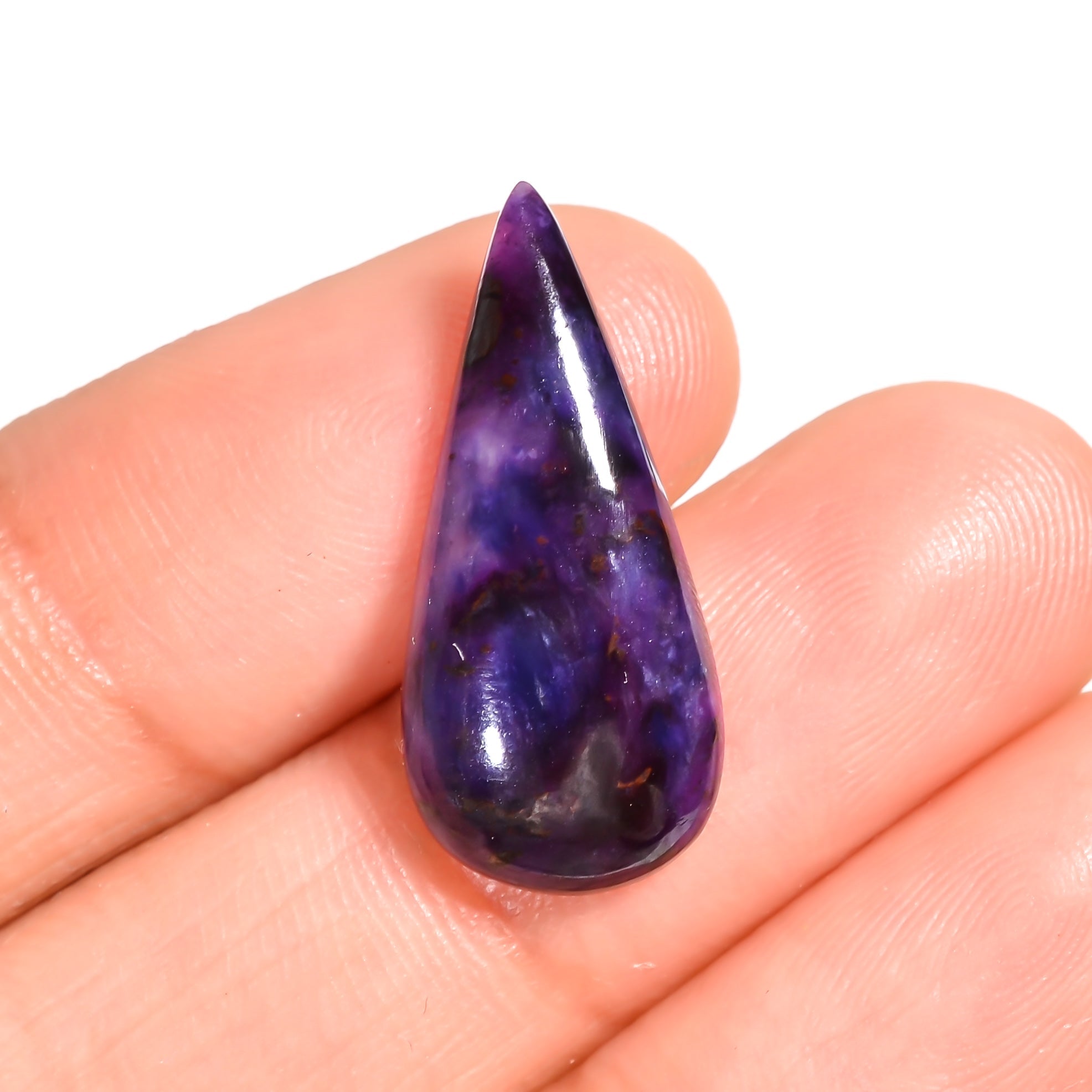 natural sugilite pear shape cabochon loose gemstone