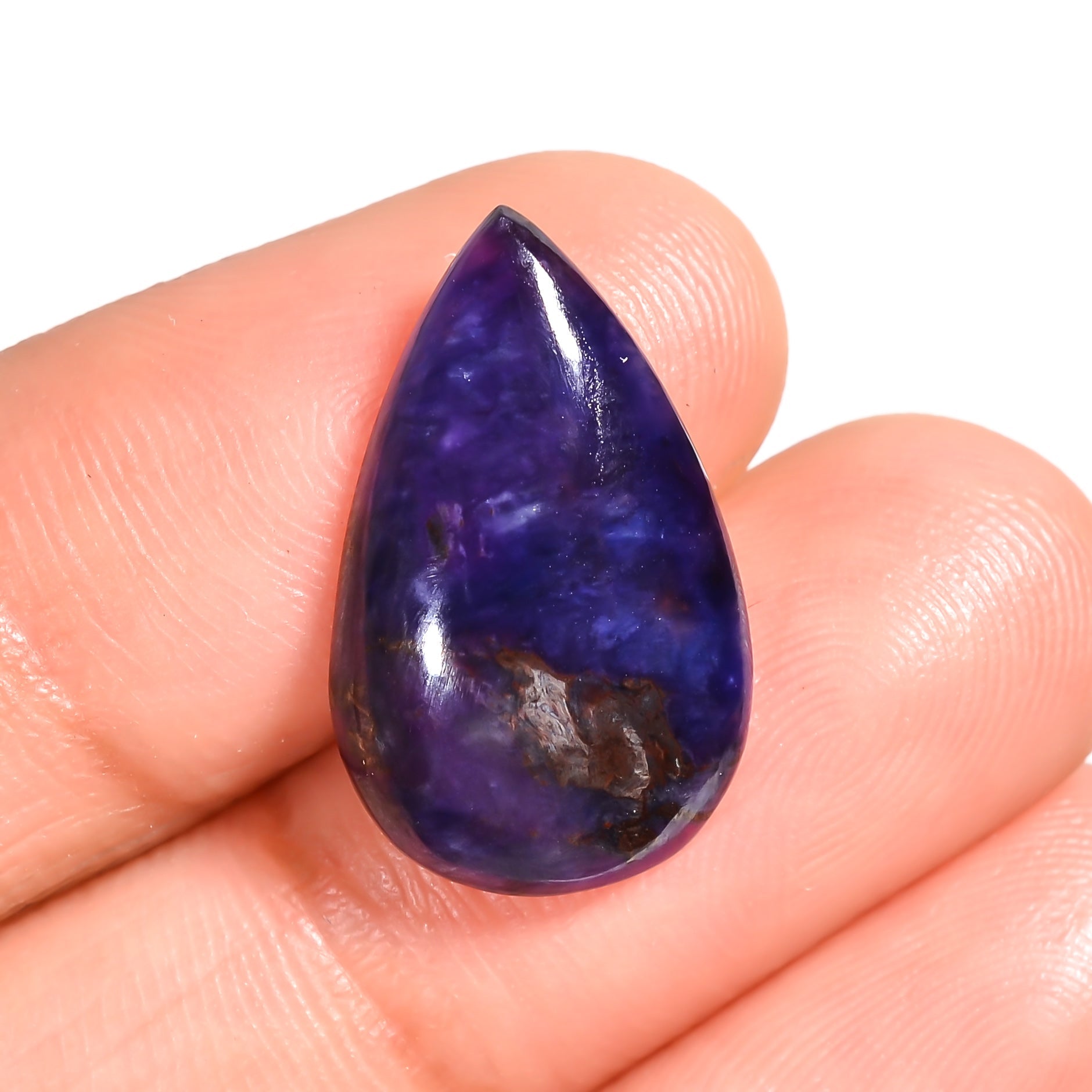 natural sugilite pear shape cabochon loose gemstone