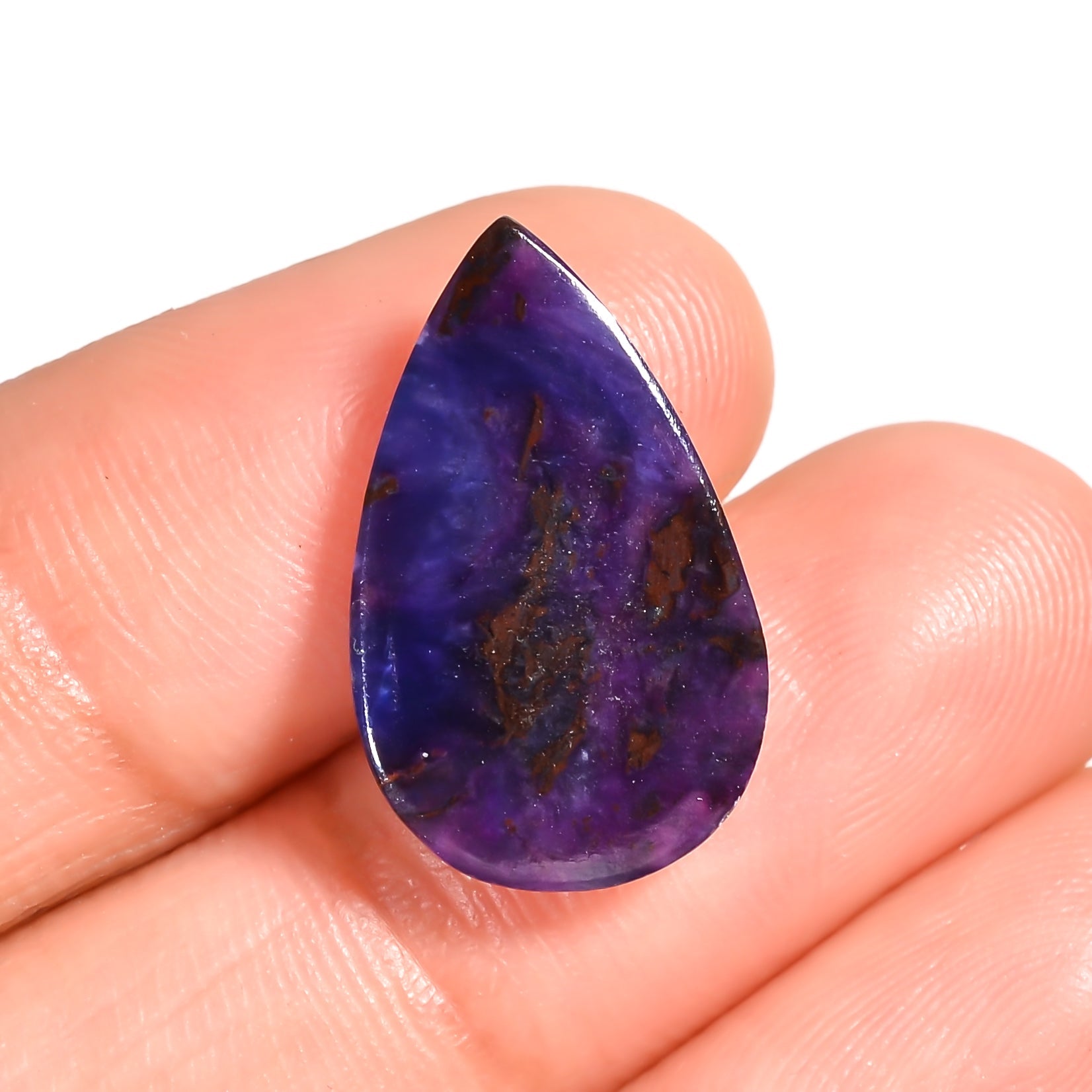 natural sugilite pear shape cabochon loose gemstone