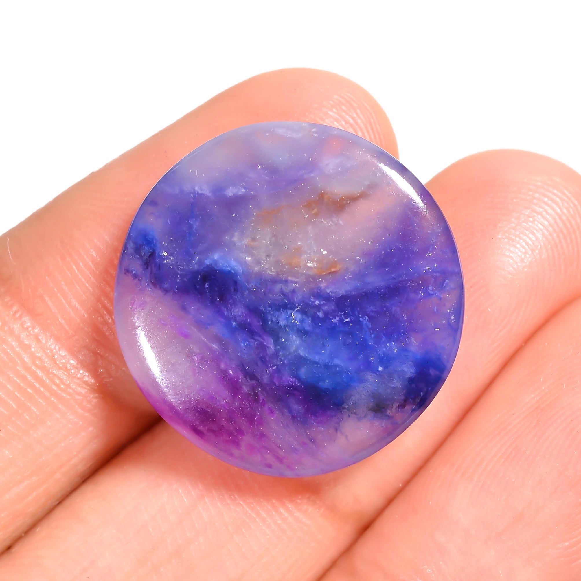 natural sugilite round shape cabochon loose gemstone