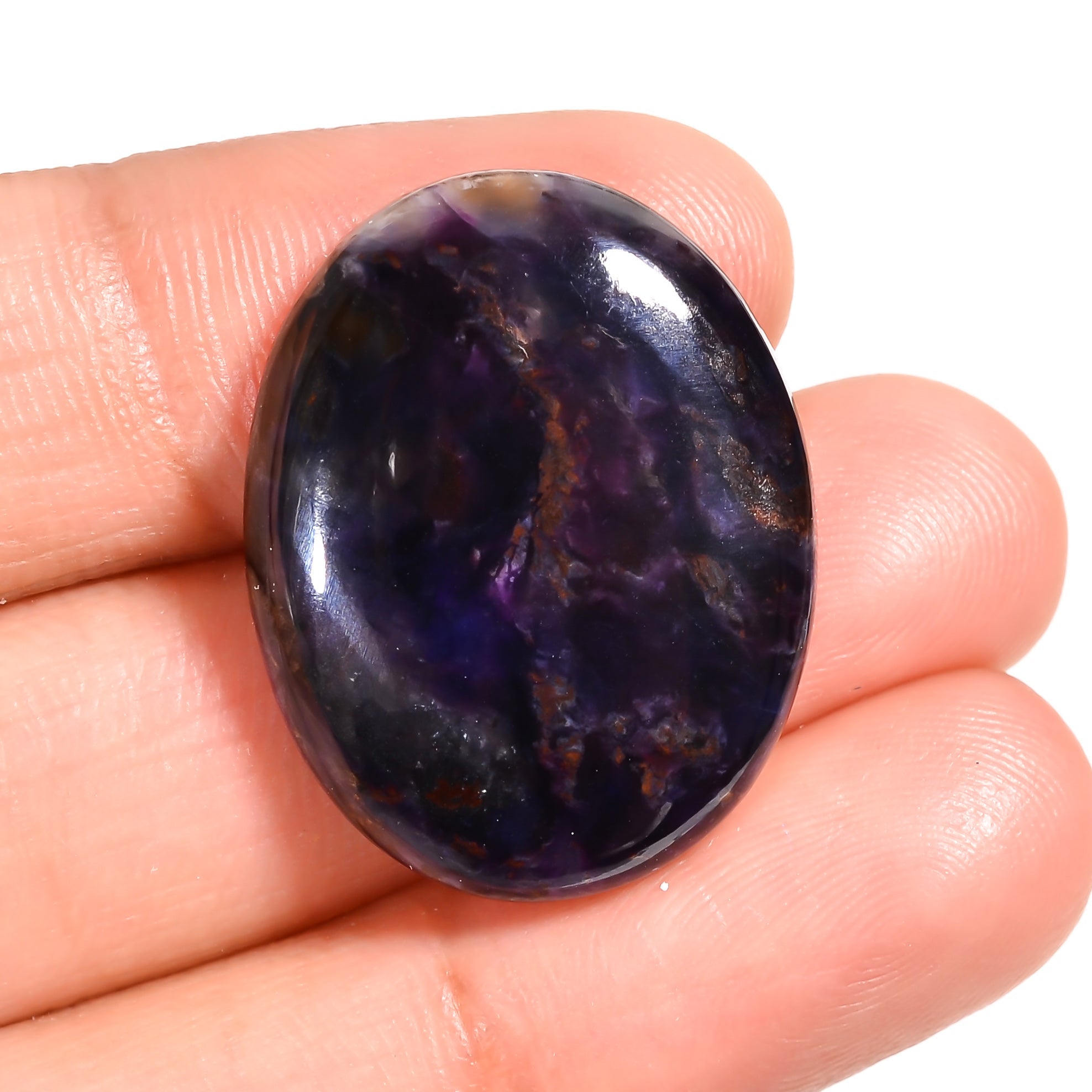 Natural Sugilite Oval Shape Cabochon Loose Gemstone For Making Jewelry 