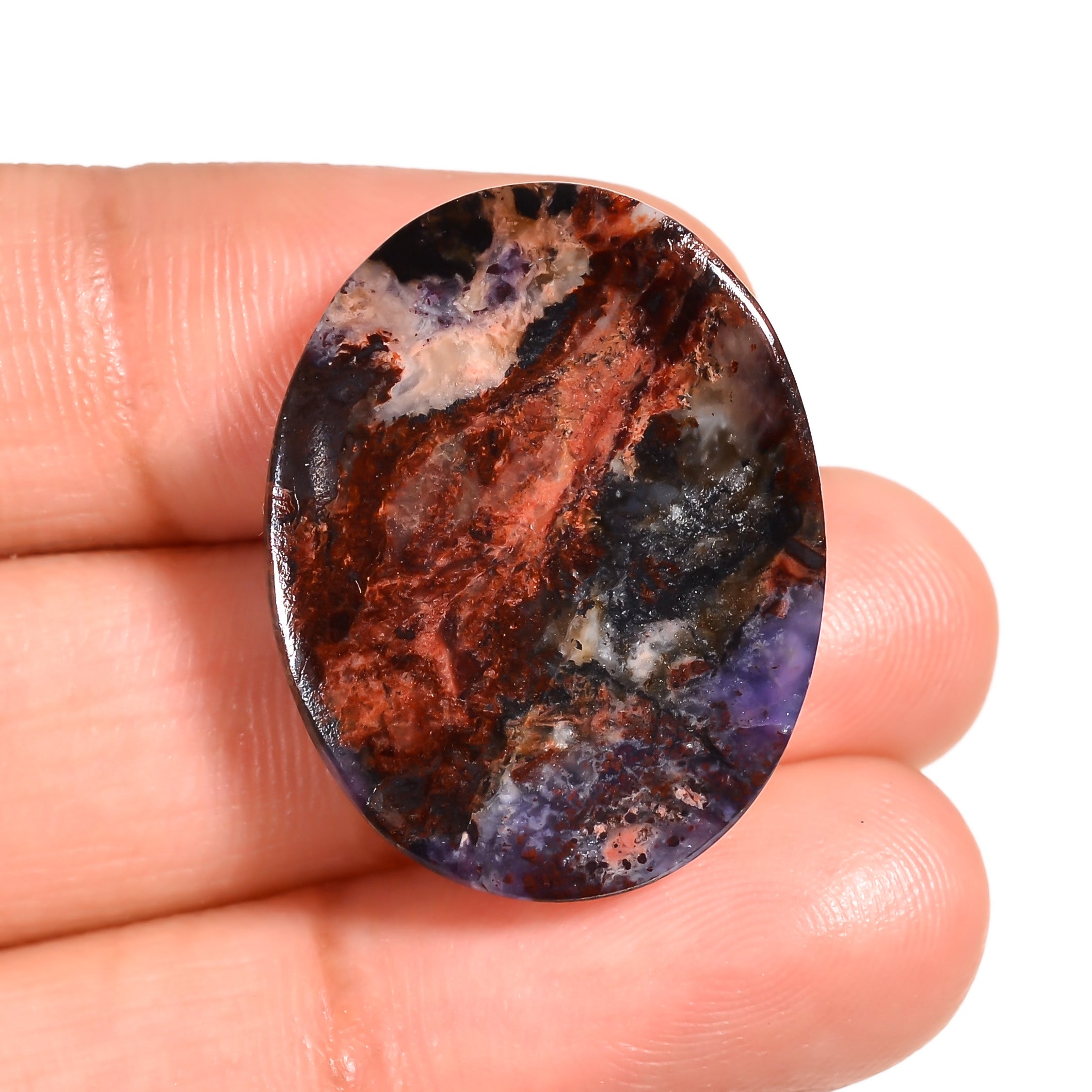 Natural Sugilite Oval Shape Cabochon Loose Gemstone For Making Jewelry 