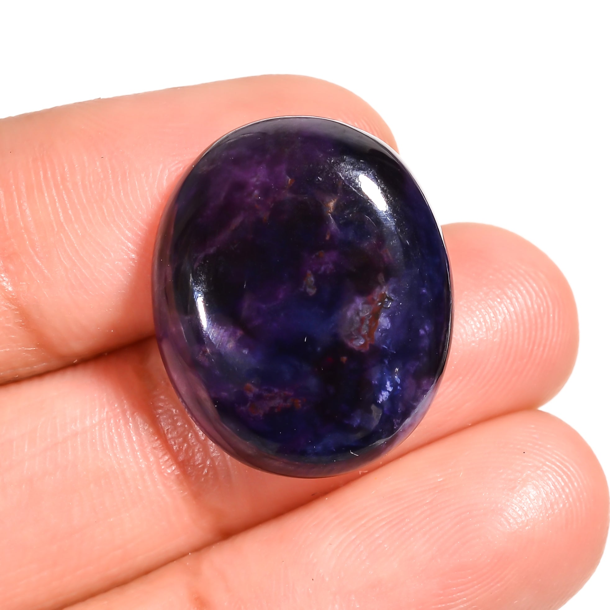 natural sugilite radiant shape cabochon loose gemstone