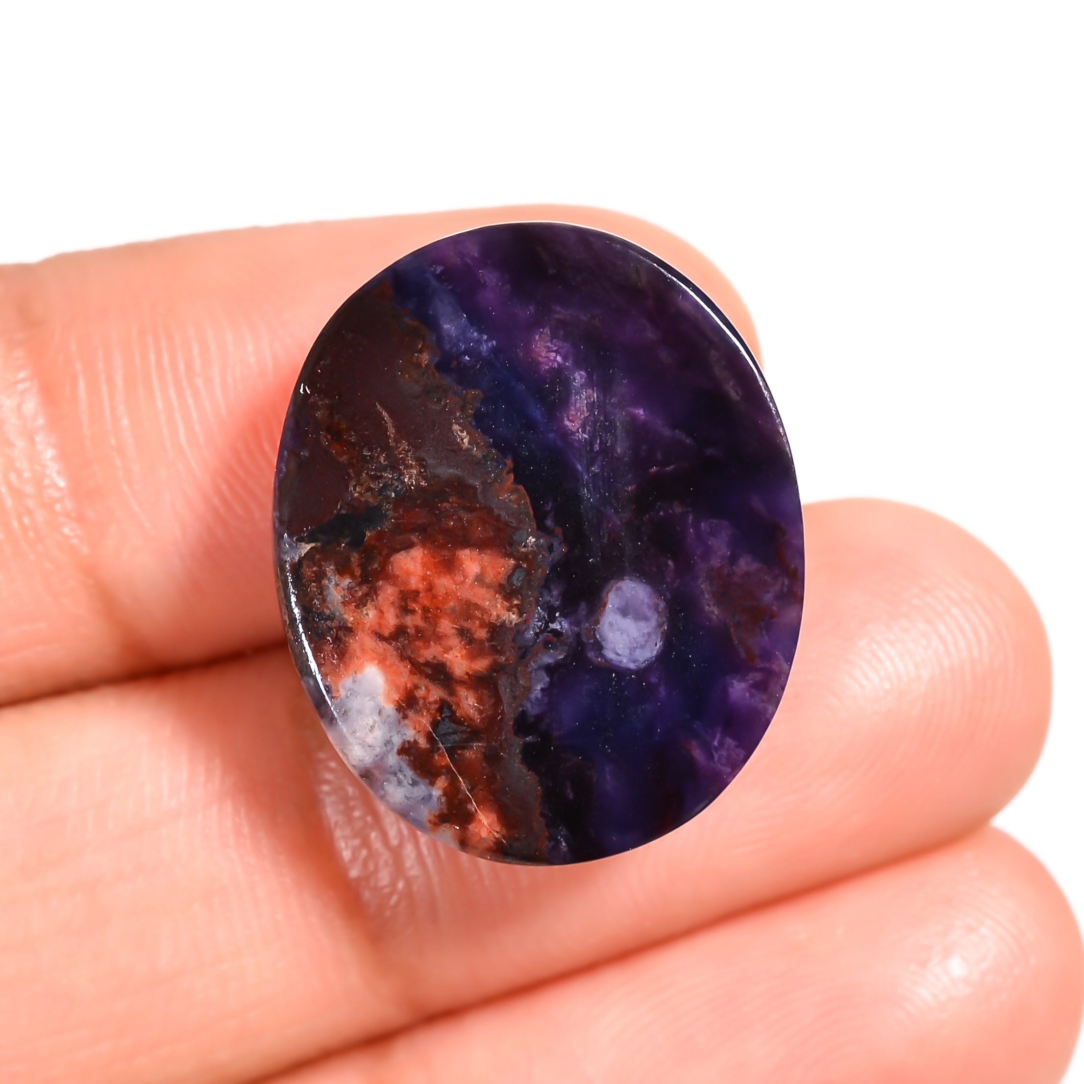 natural sugilite radiant shape cabochon loose gemstone