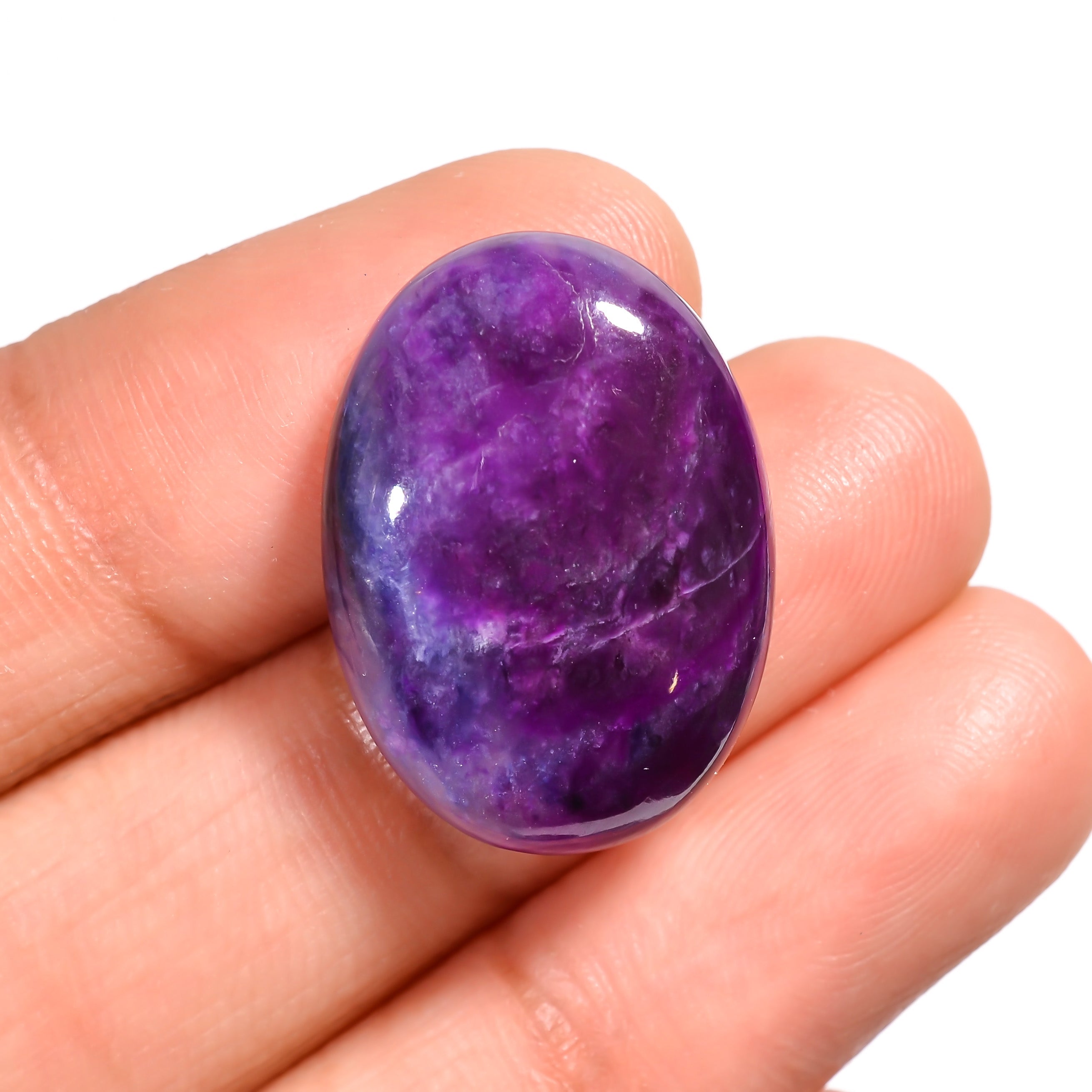 natural sugilite radiant shape cabochon loose gemstone