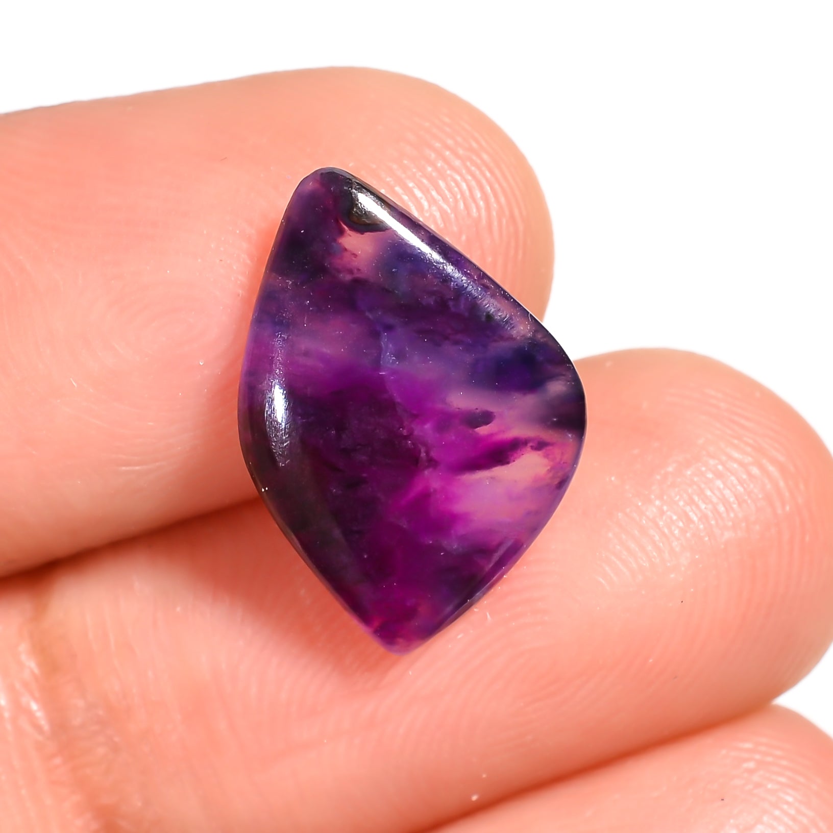 natural sugilite pear shape cabochon loose gemstone