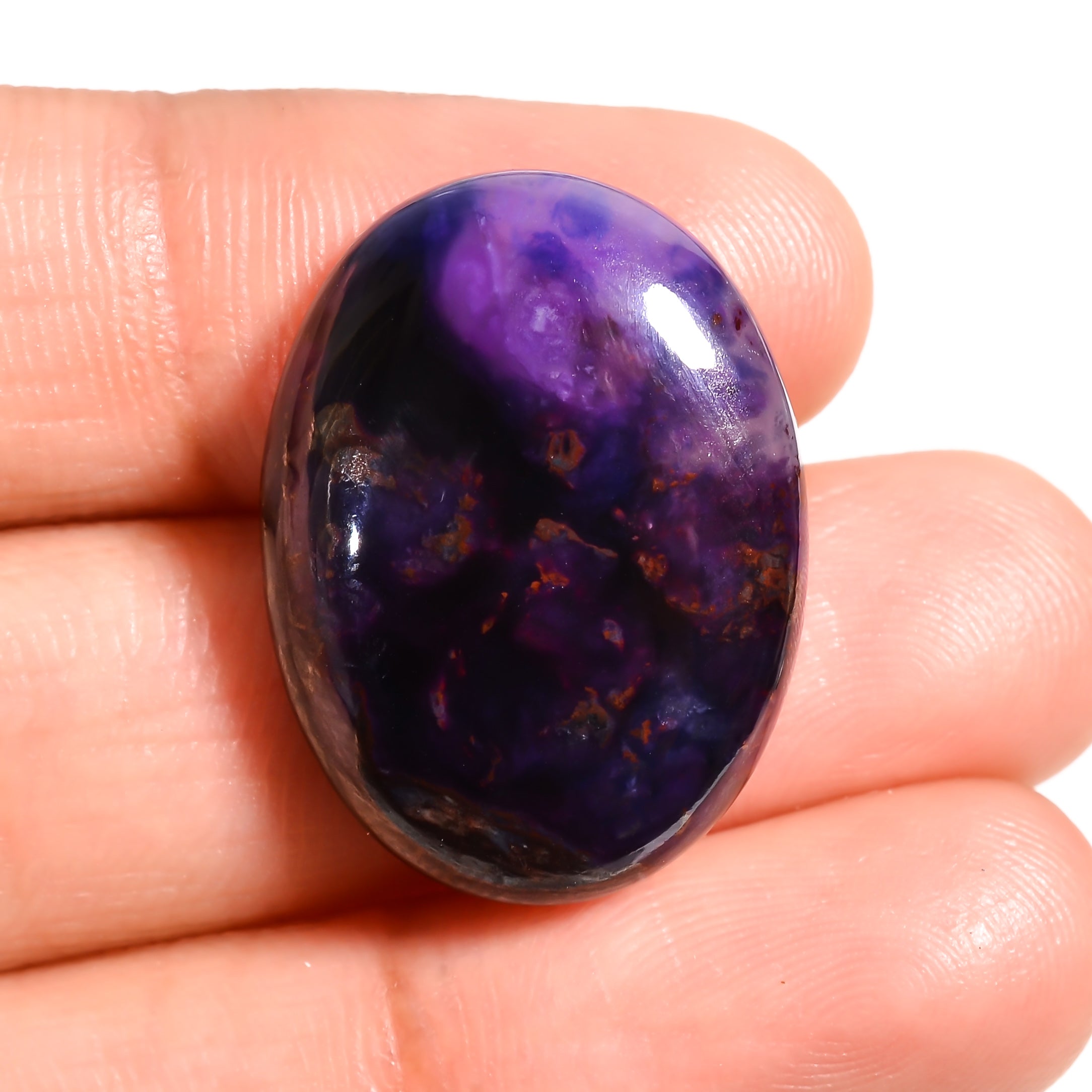 natural sugilite pear shape cabochon loose gemstone