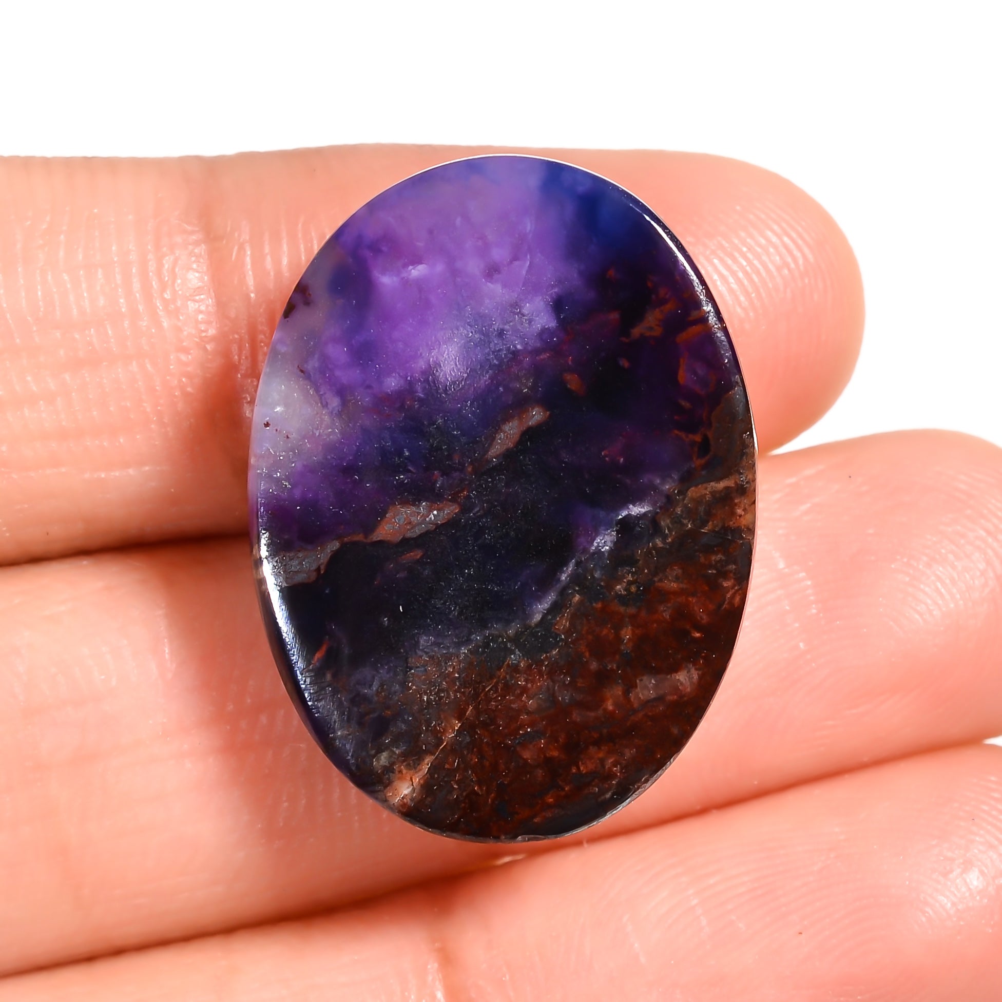 natural sugilite pear shape cabochon loose gemstone