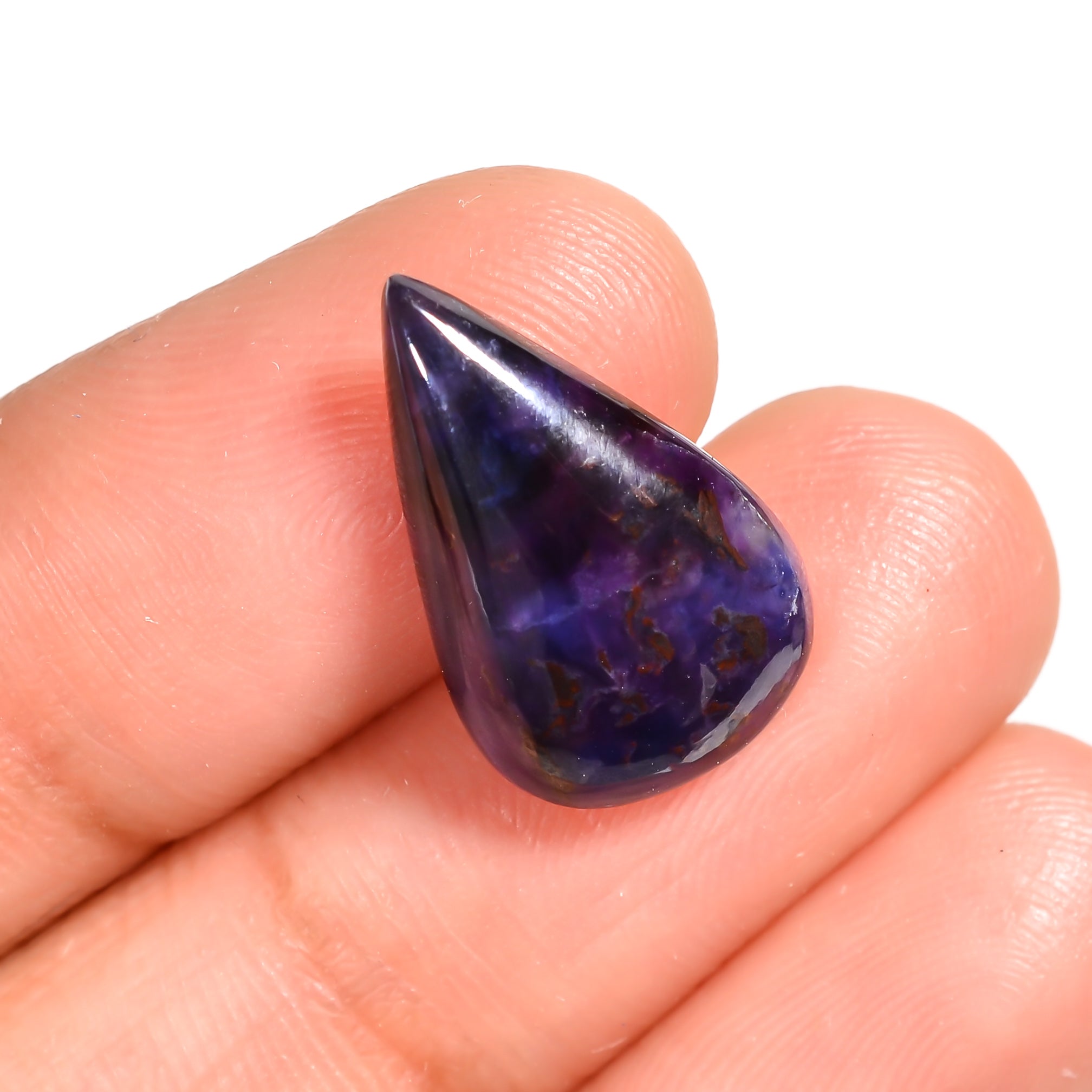 natural sugilite radiant shape cabochon loose gemstone