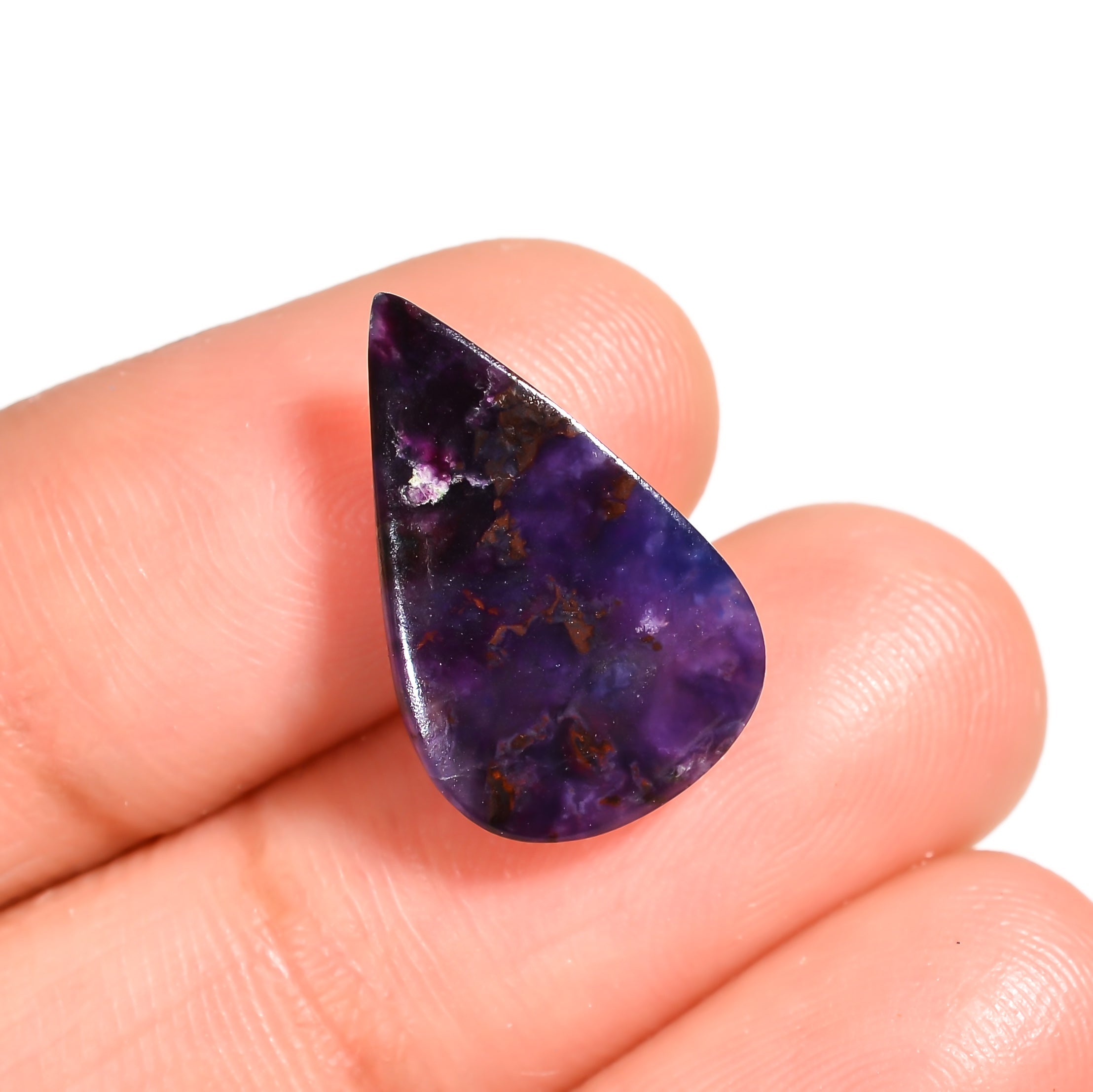 natural sugilite radiant shape cabochon loose gemstone