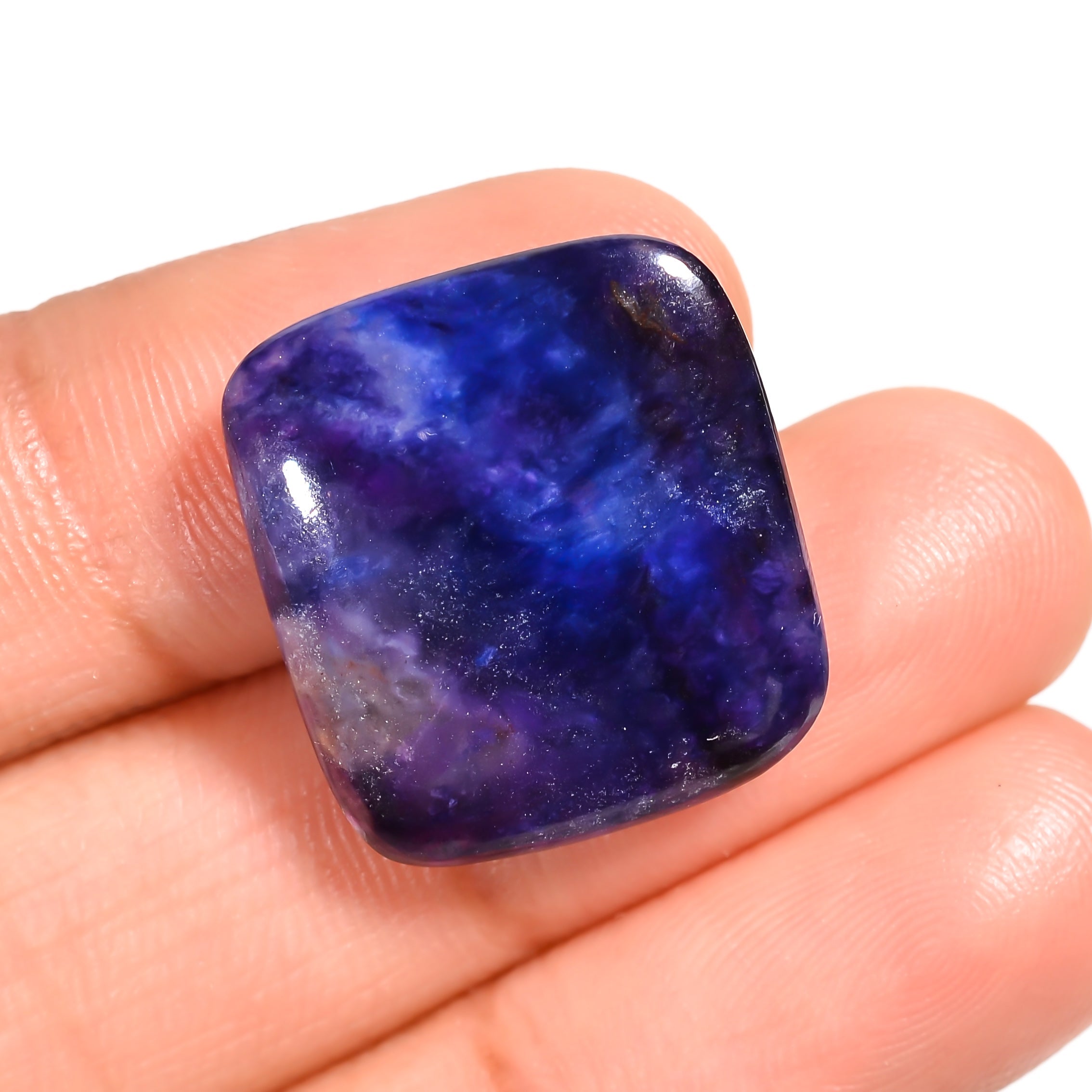 natural sugilite radiant shape cabochon loose gemstone