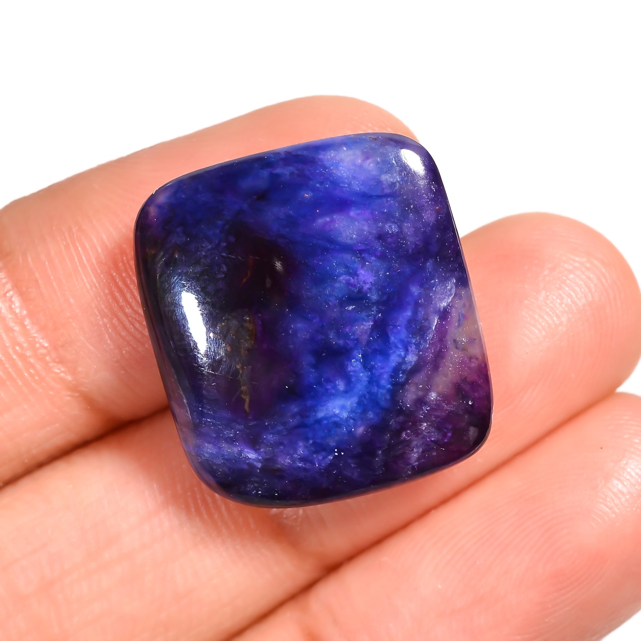 natural sugilite radiant shape cabochon loose gemstone