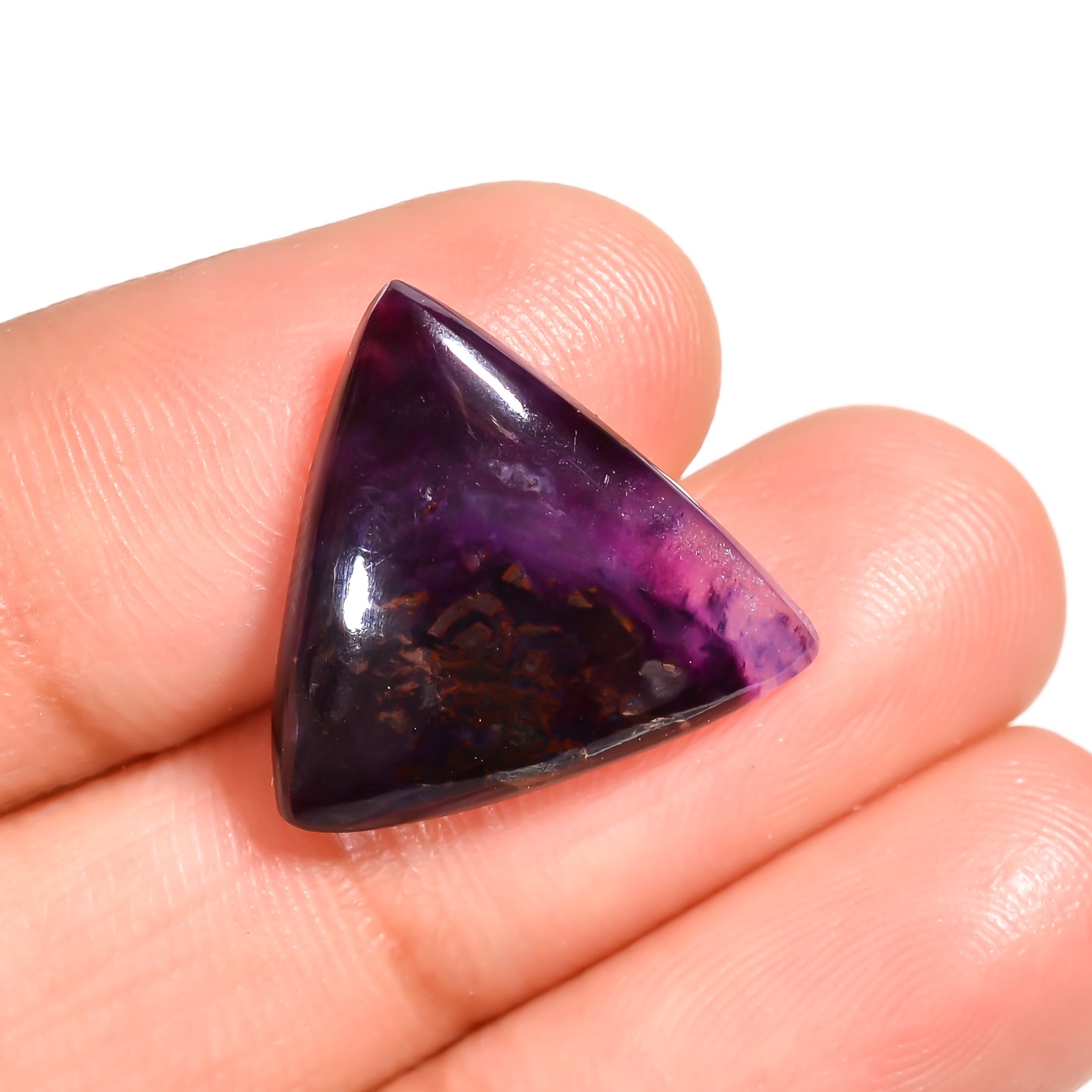 natural sugilite radiant shape cabochon loose gemstone