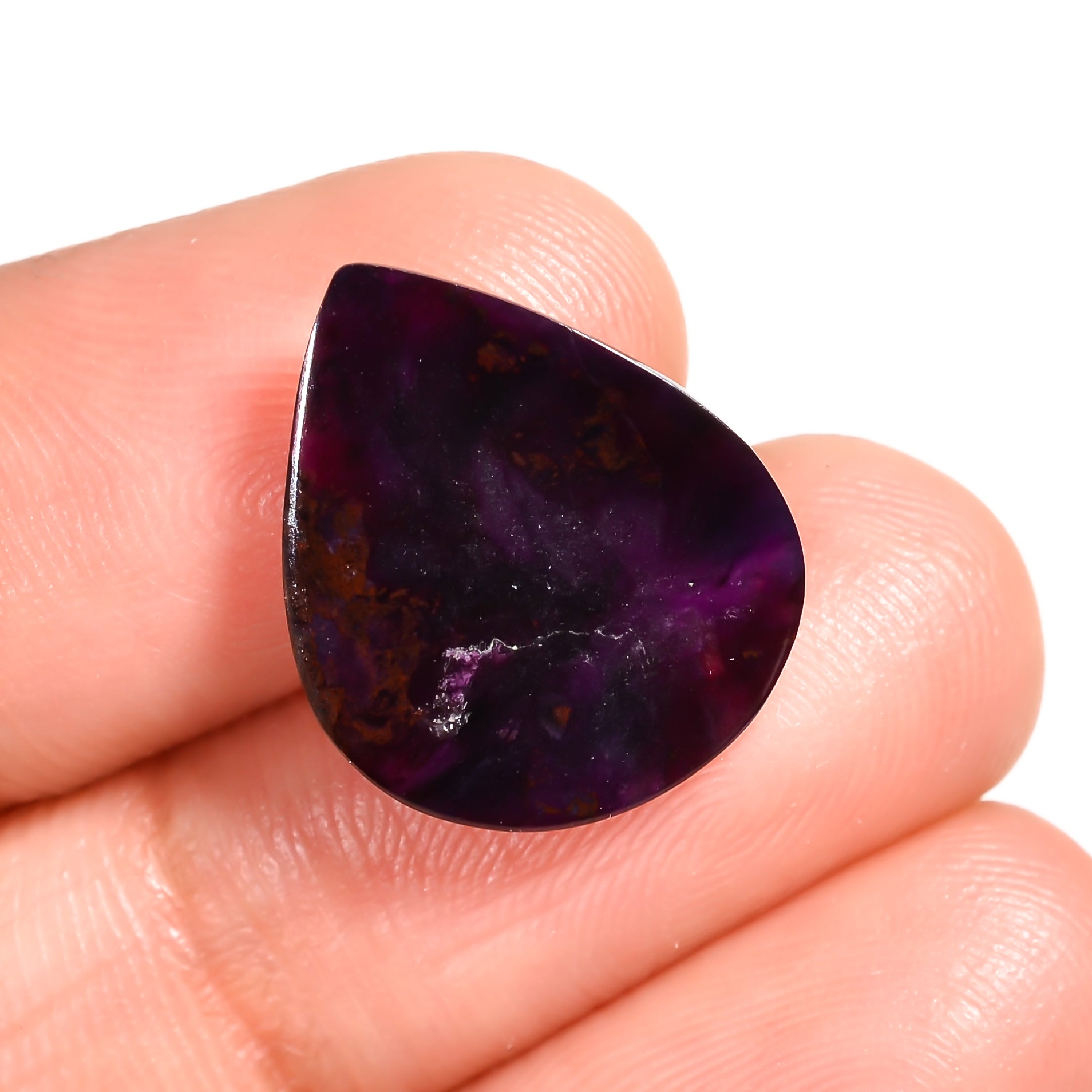 sugilite pear shape cabochon loose gemstone