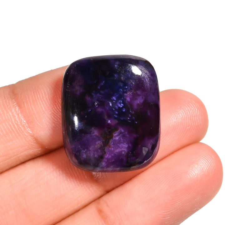 sugilite radiant shape cabochon loose gemstone