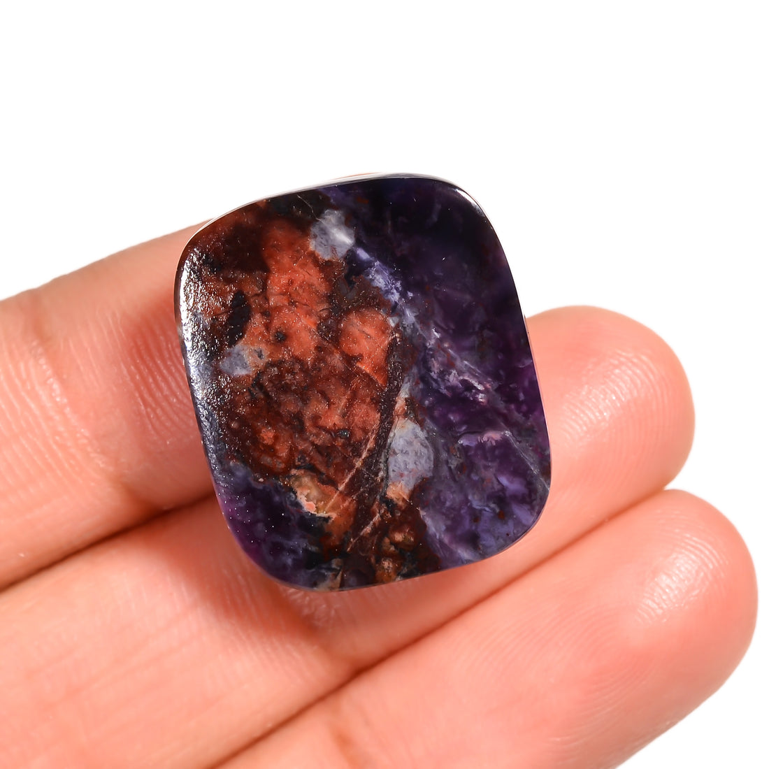 sugilite radiant shape cabochon loose gemstone