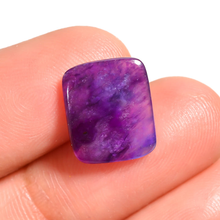 sugilite radiant shape cabochon loose gemstone